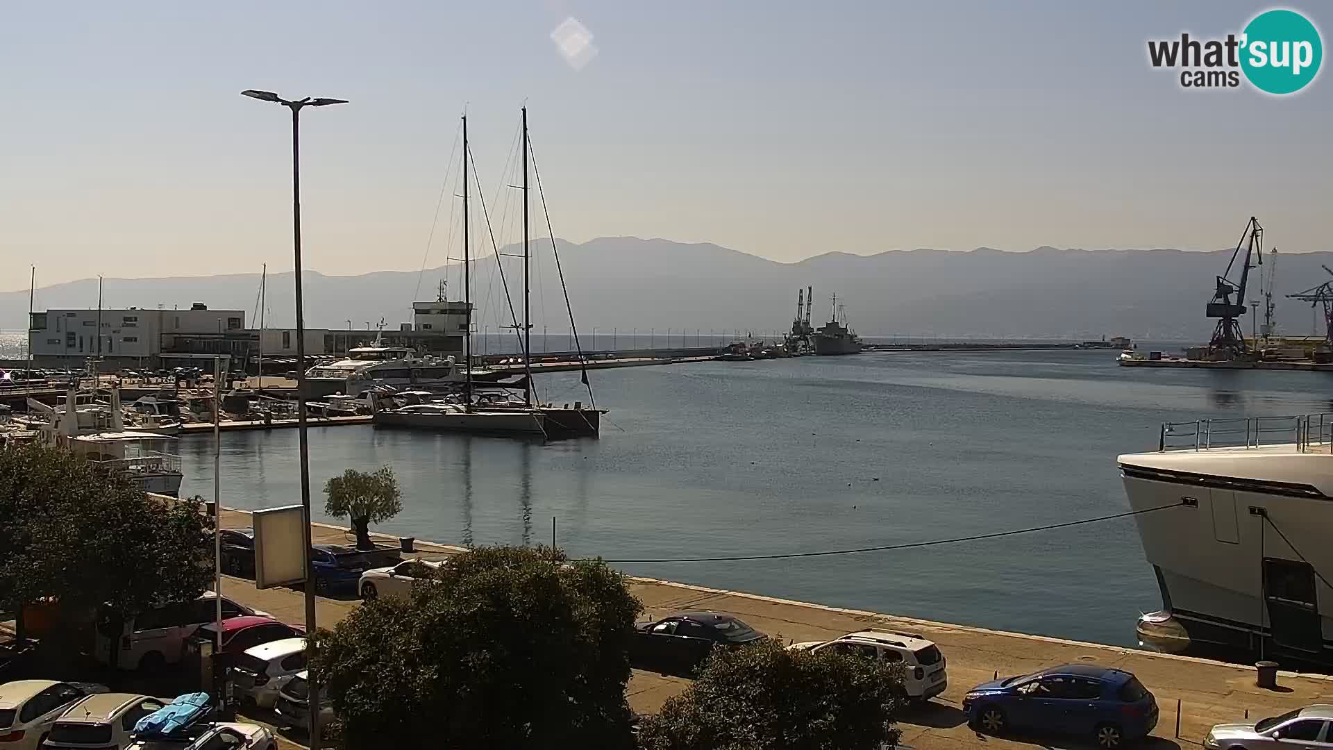 Die Riva und Marina in Rijeka – Live Webcam Kroatien