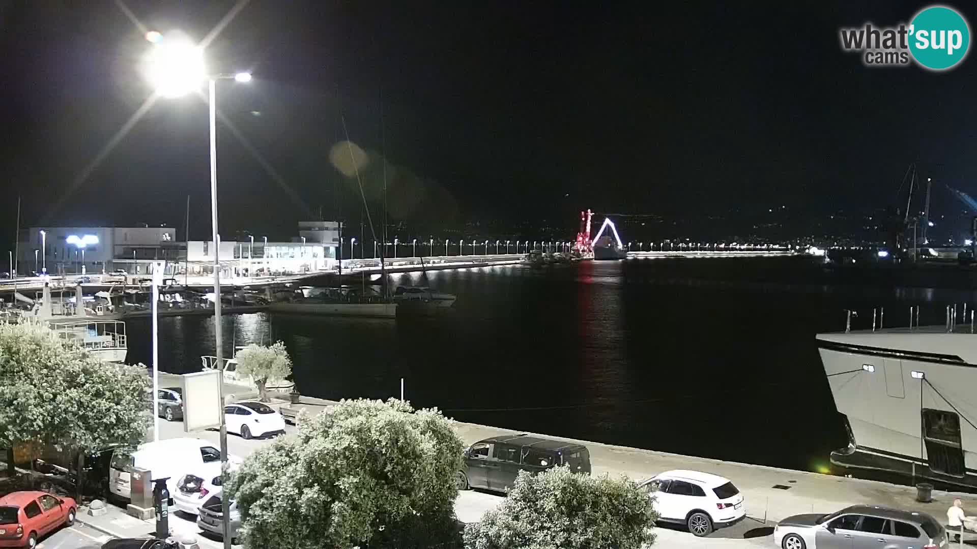Die Riva und Marina in Rijeka – Live Webcam Kroatien