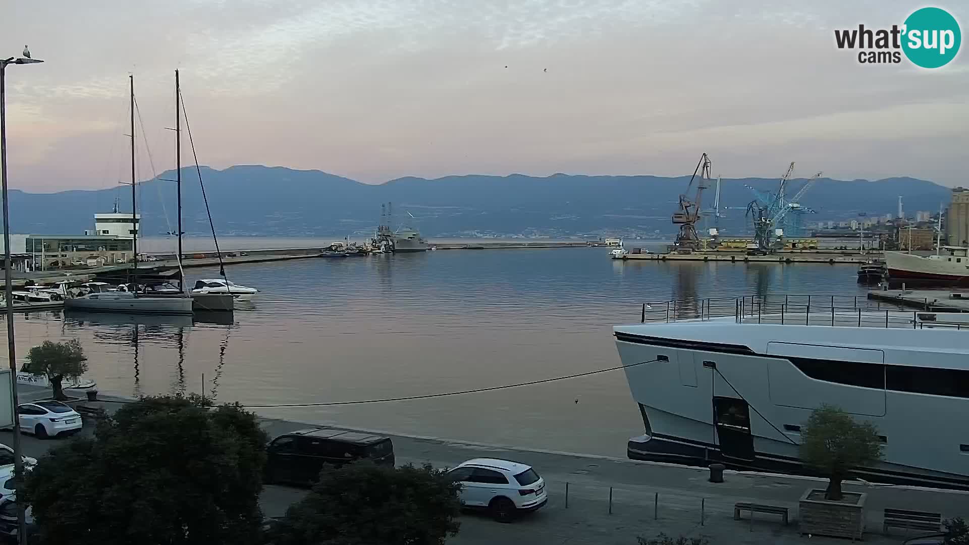 Die Riva und Marina in Rijeka – Live Webcam Kroatien