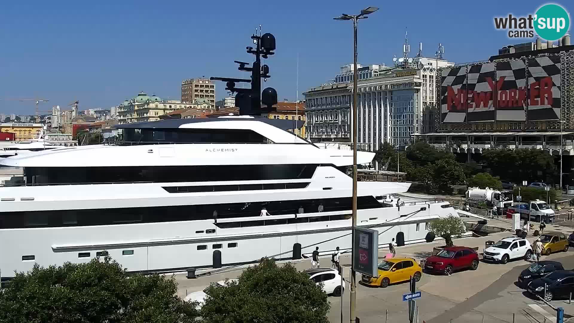 La Riva et Marina à Rijeka – Live Webcam Croatie
