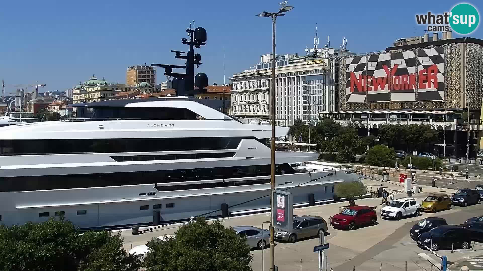 La Riva et Marina à Rijeka – Live Webcam Croatie