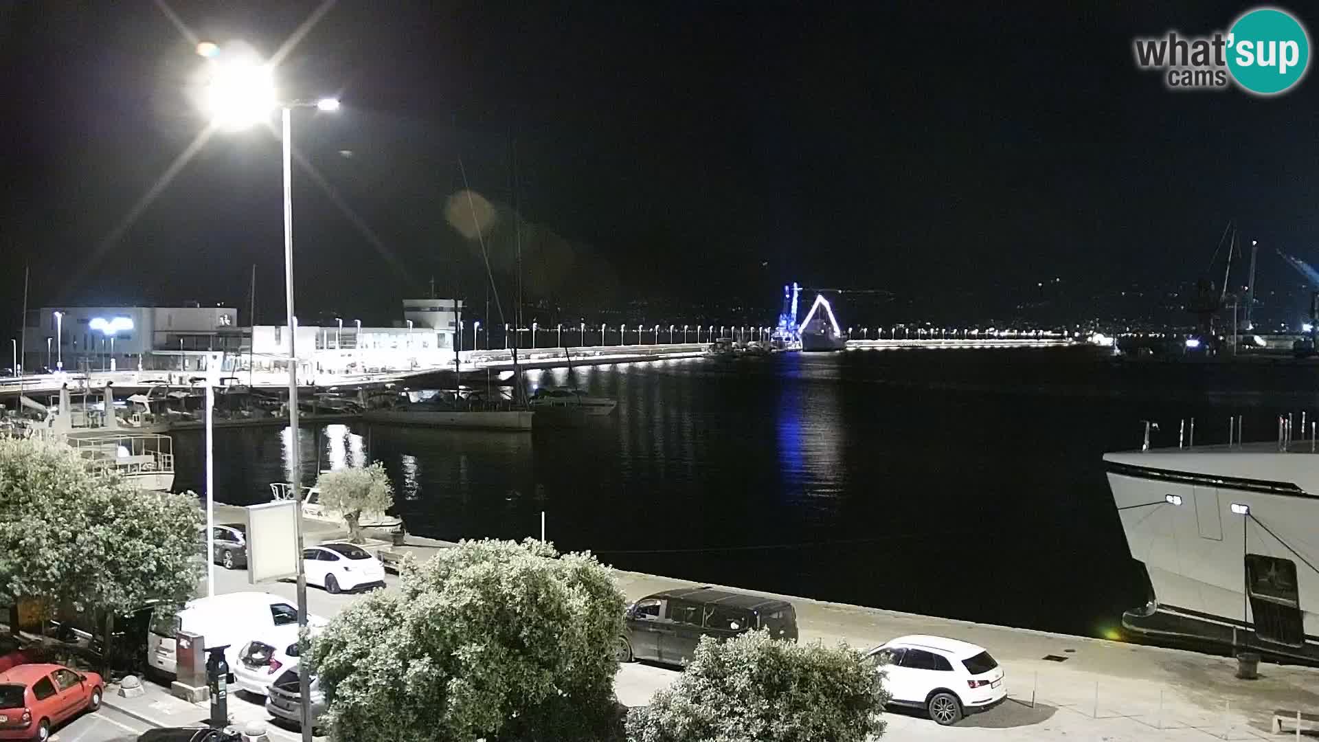 La Riva et Marina à Rijeka – Live Webcam Croatie