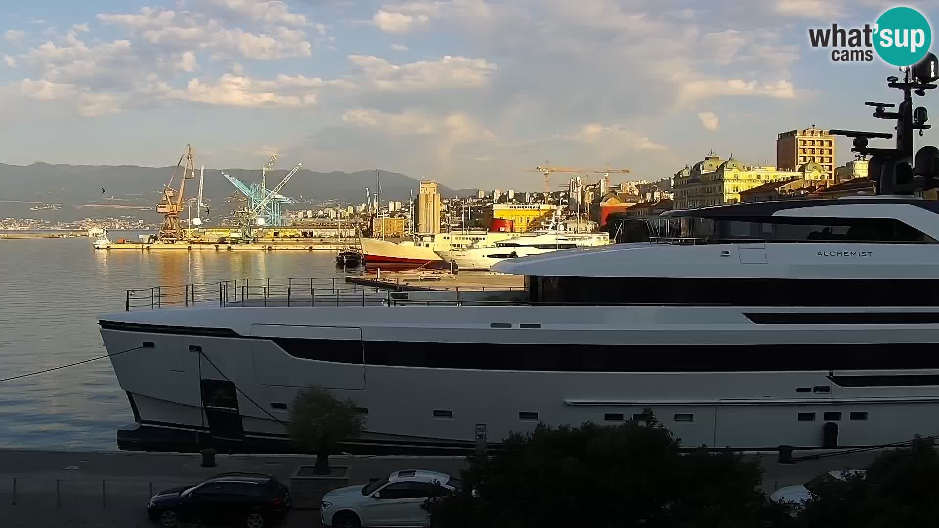 The Riva and Marina in Rijeka  – Live Webcam Croatia