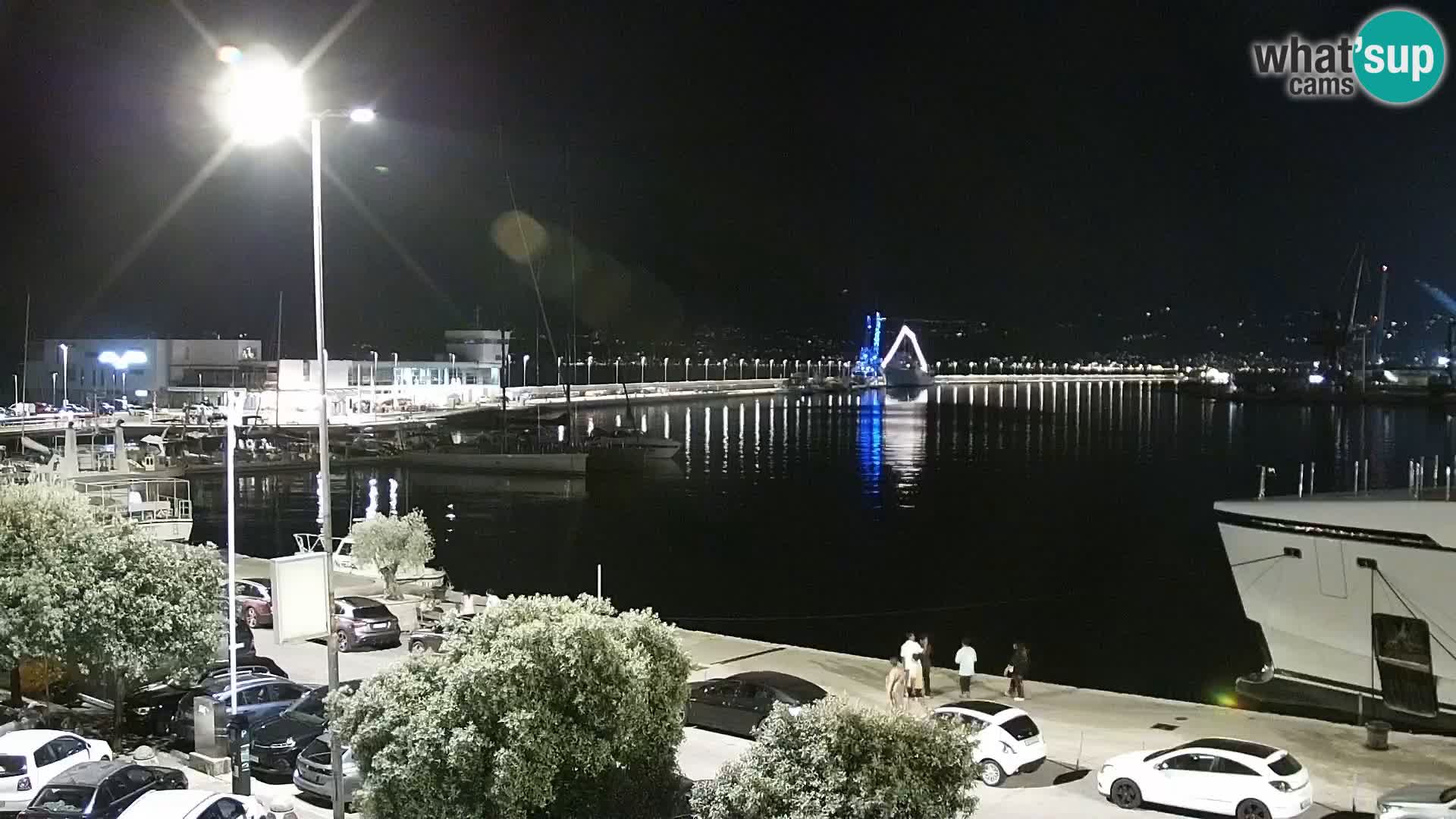 Die Riva und Marina in Rijeka – Live Webcam Kroatien