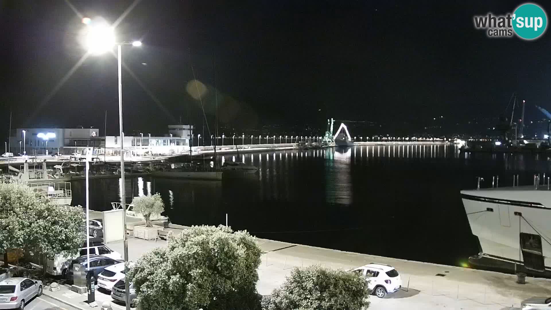 The Riva and Marina in Rijeka  – Live Webcam Croatia