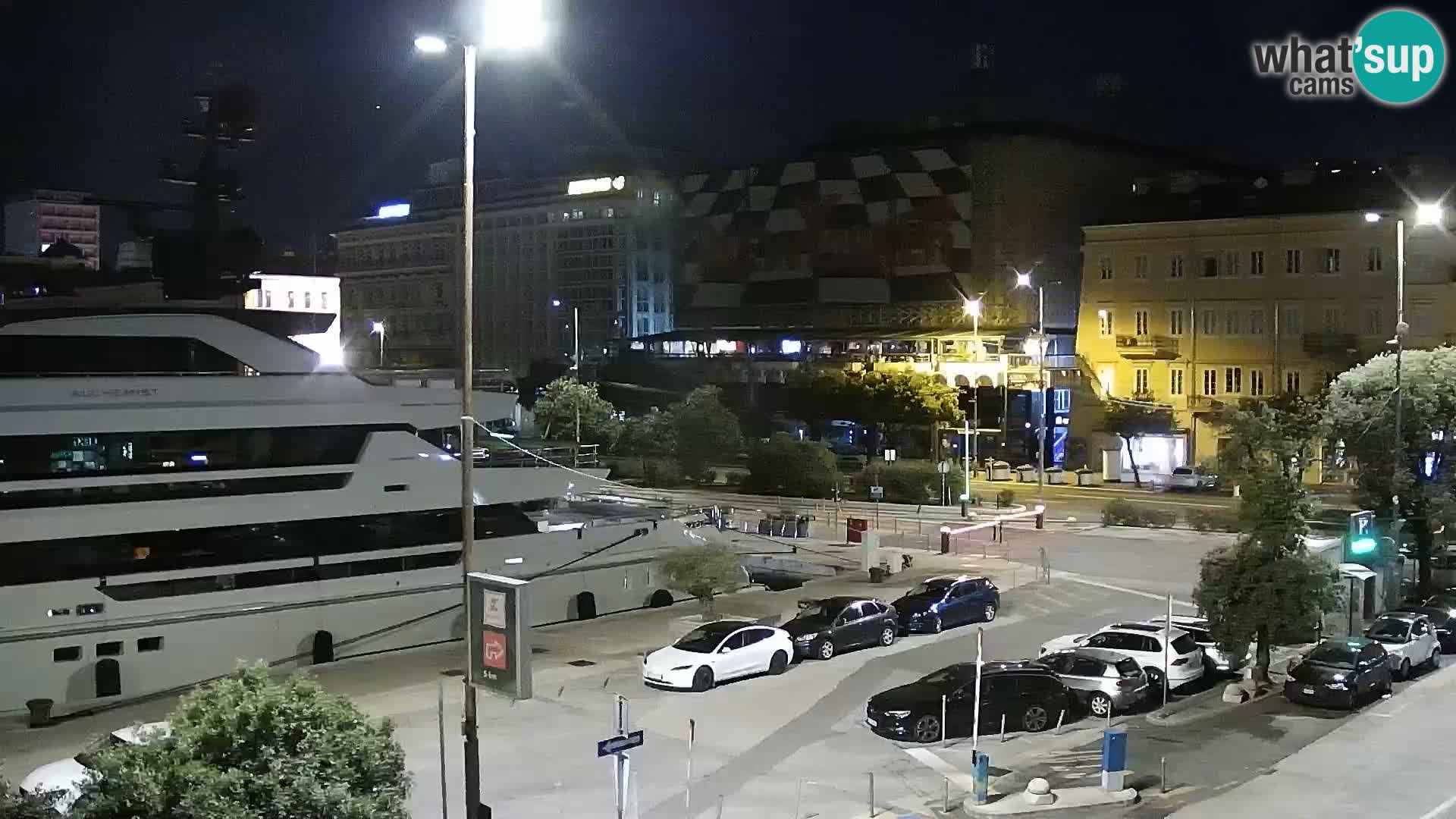The Riva and Marina in Rijeka  – Live Webcam Croatia