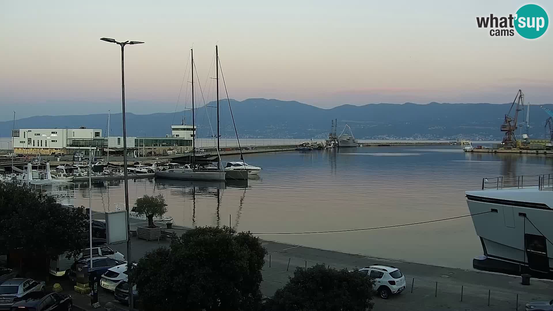 The Riva and Marina in Rijeka  – Live Webcam Croatia