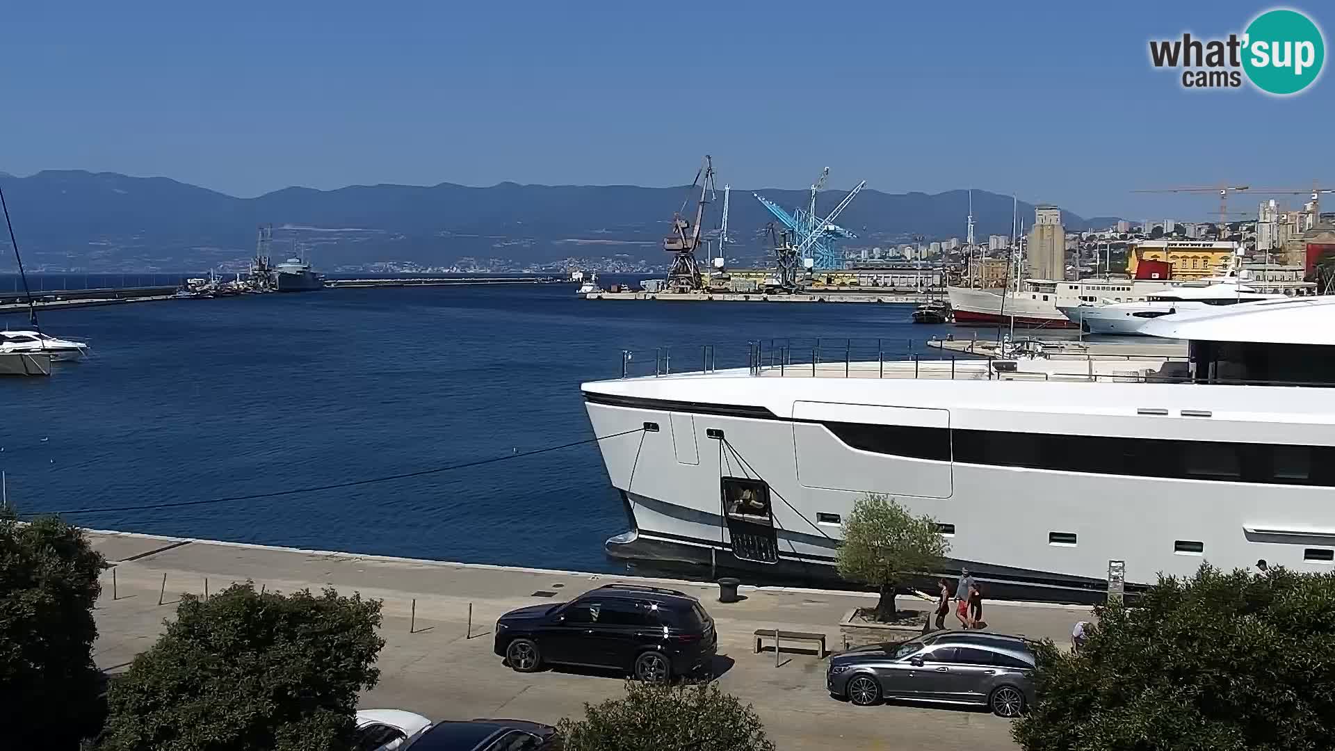 La Riva et Marina à Rijeka – Live Webcam Croatie