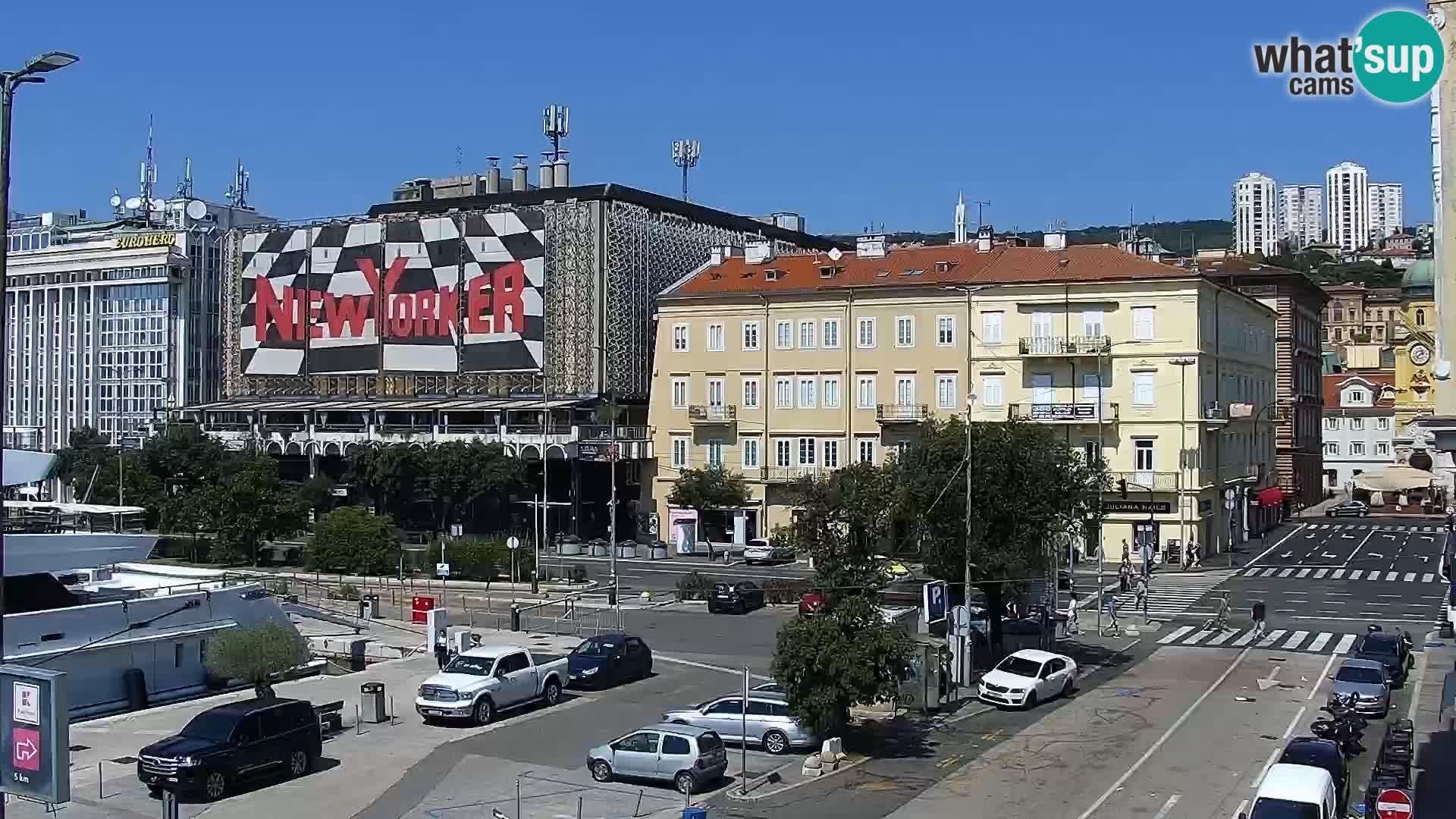 The Riva and Marina in Rijeka  – Live Webcam Croatia