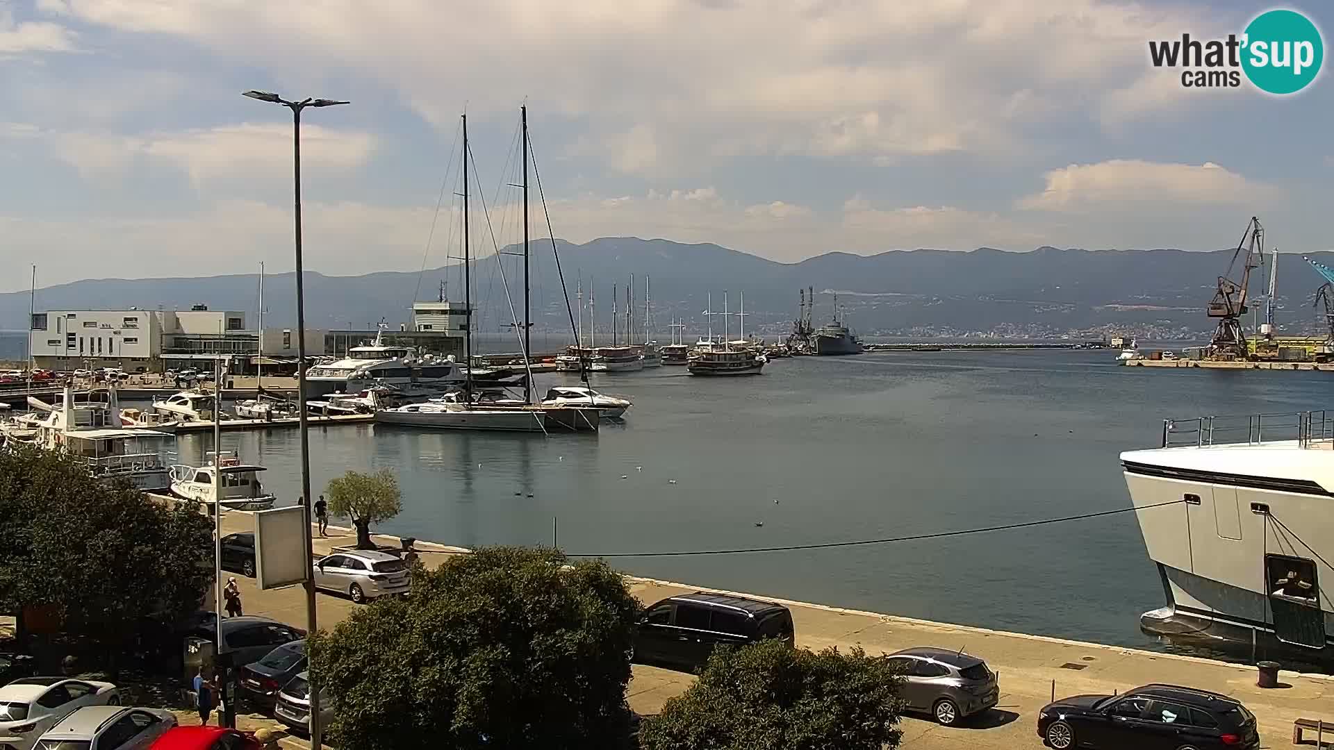 The Riva and Marina in Rijeka  – Live Webcam Croatia