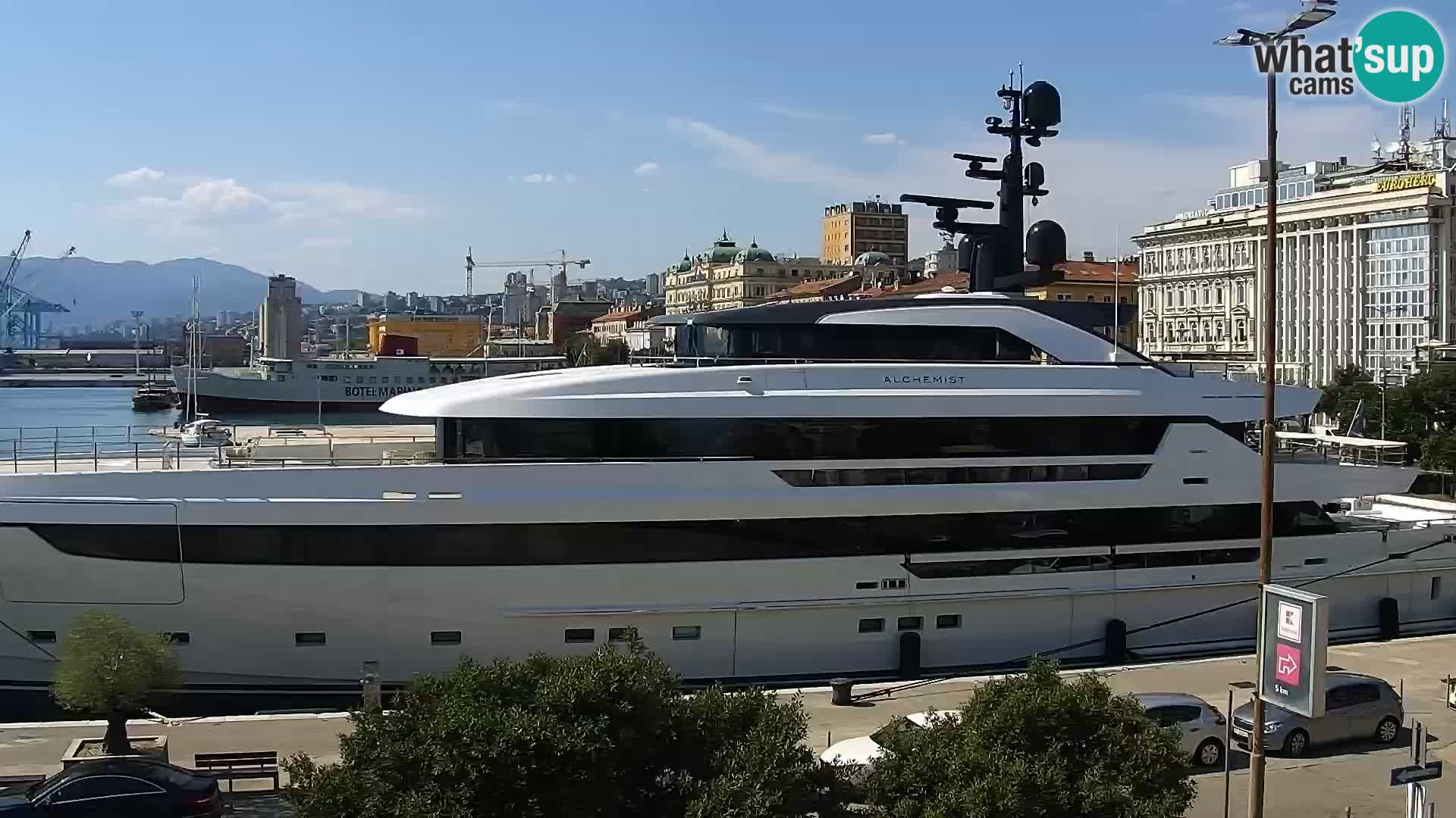 The Riva and Marina in Rijeka  – Live Webcam Croatia