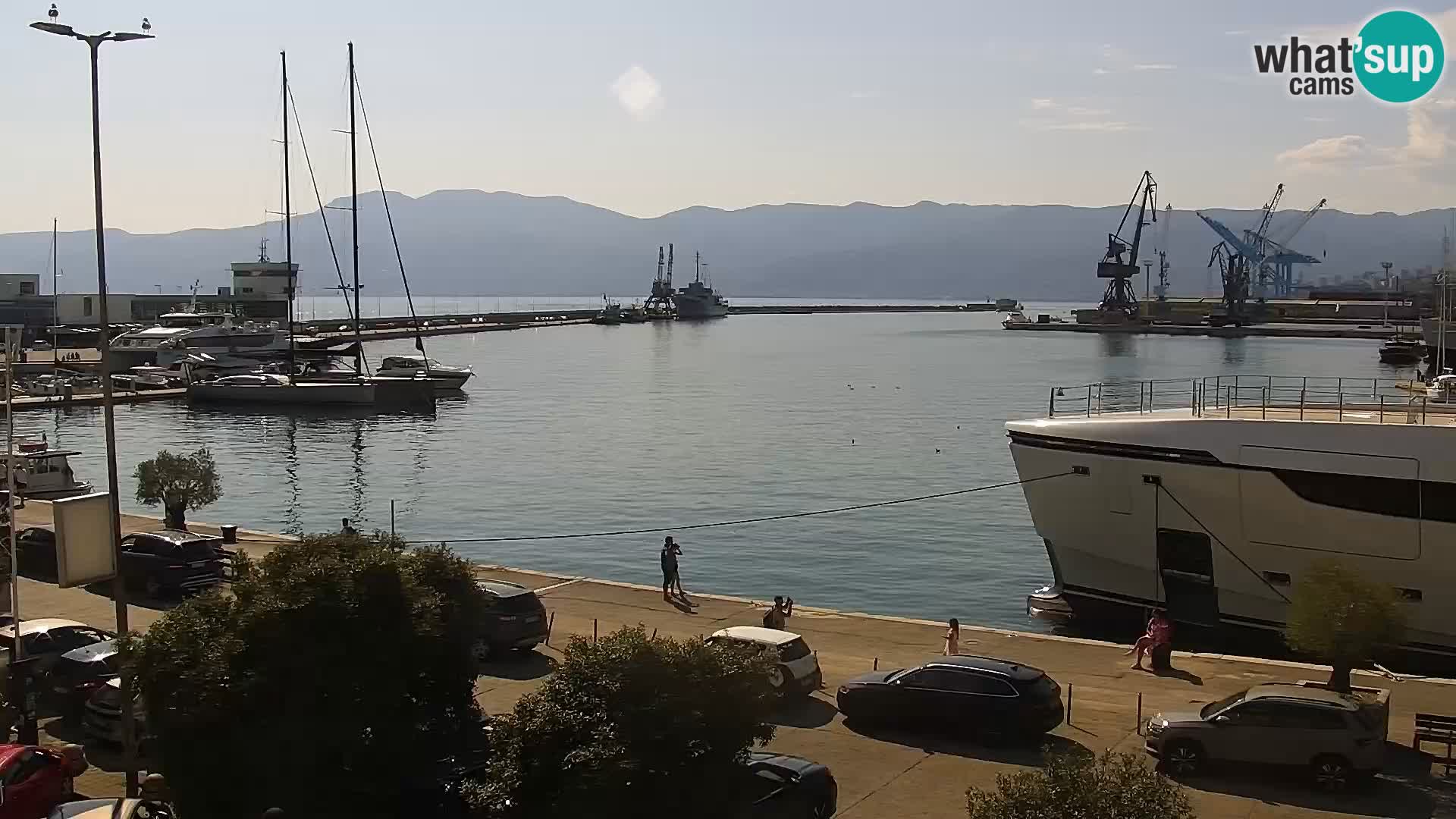 The Riva and Marina in Rijeka  – Live Webcam Croatia