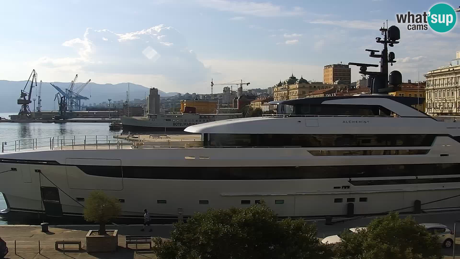 The Riva and Marina in Rijeka  – Live Webcam Croatia