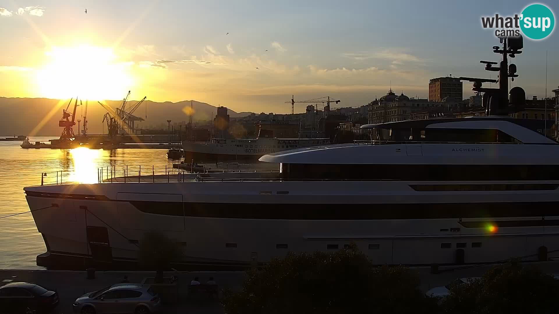 Die Riva und Marina in Rijeka – Live Webcam Kroatien
