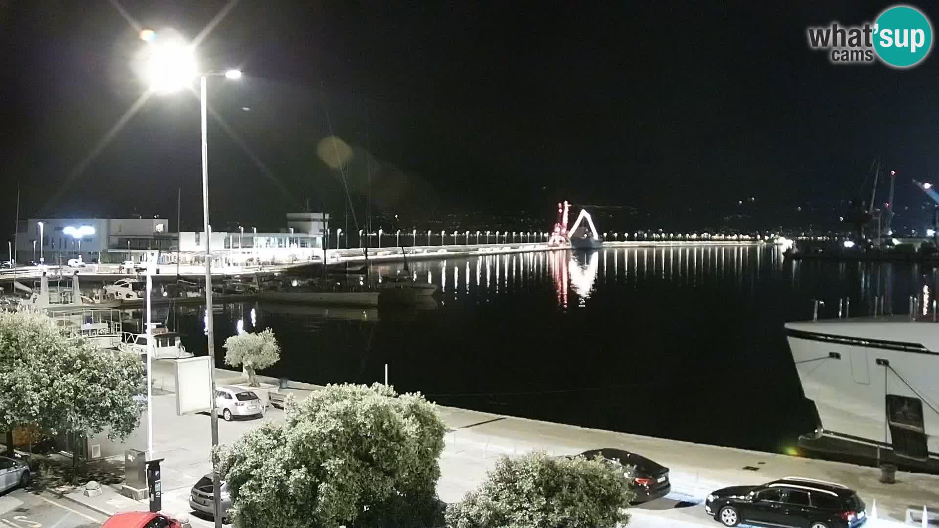 The Riva and Marina in Rijeka  – Live Webcam Croatia