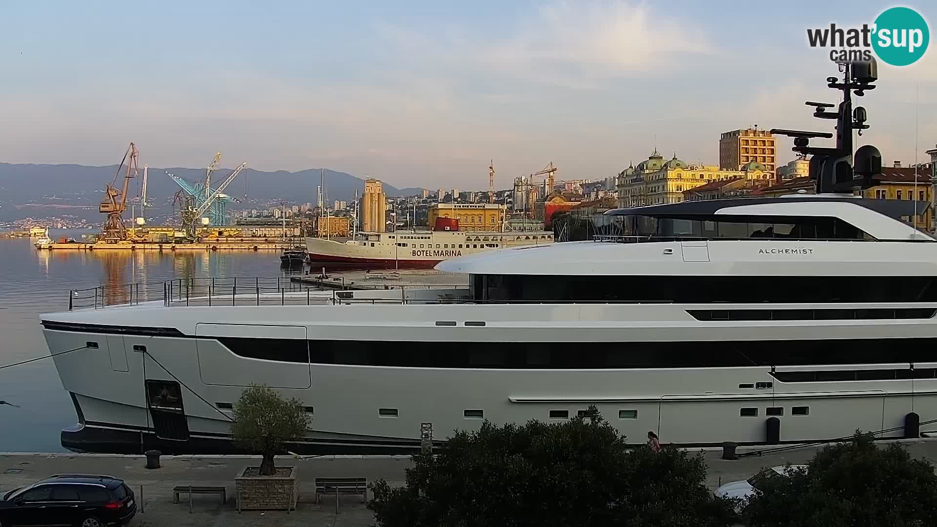 The Riva and Marina in Rijeka  – Live Webcam Croatia