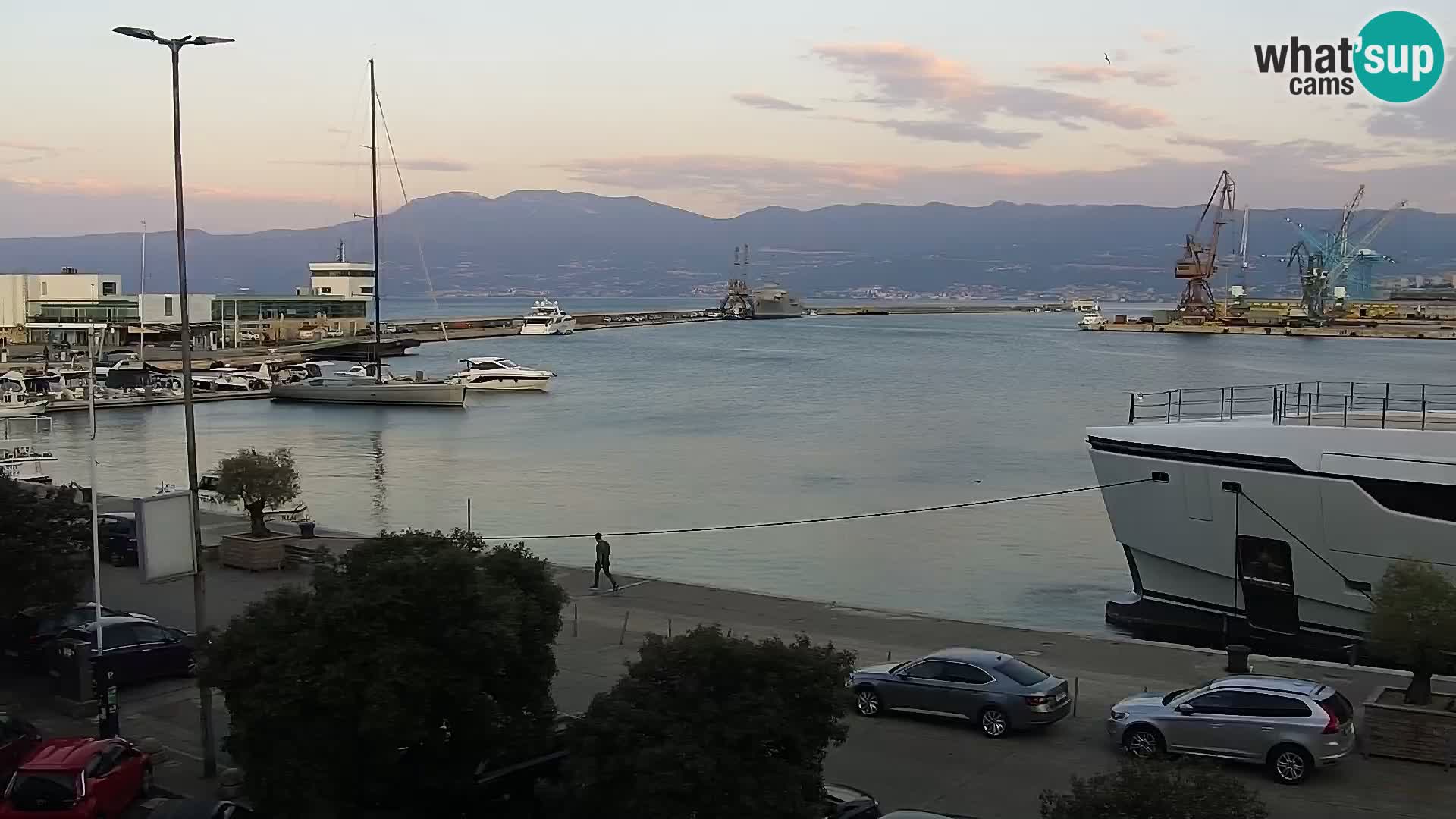 Die Riva und Marina in Rijeka – Live Webcam Kroatien