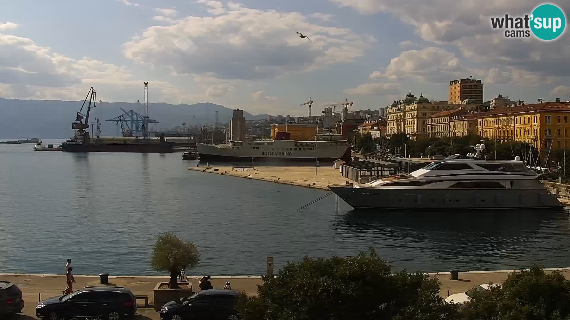 The Riva and Marina in Rijeka  – Live Webcam Croatia