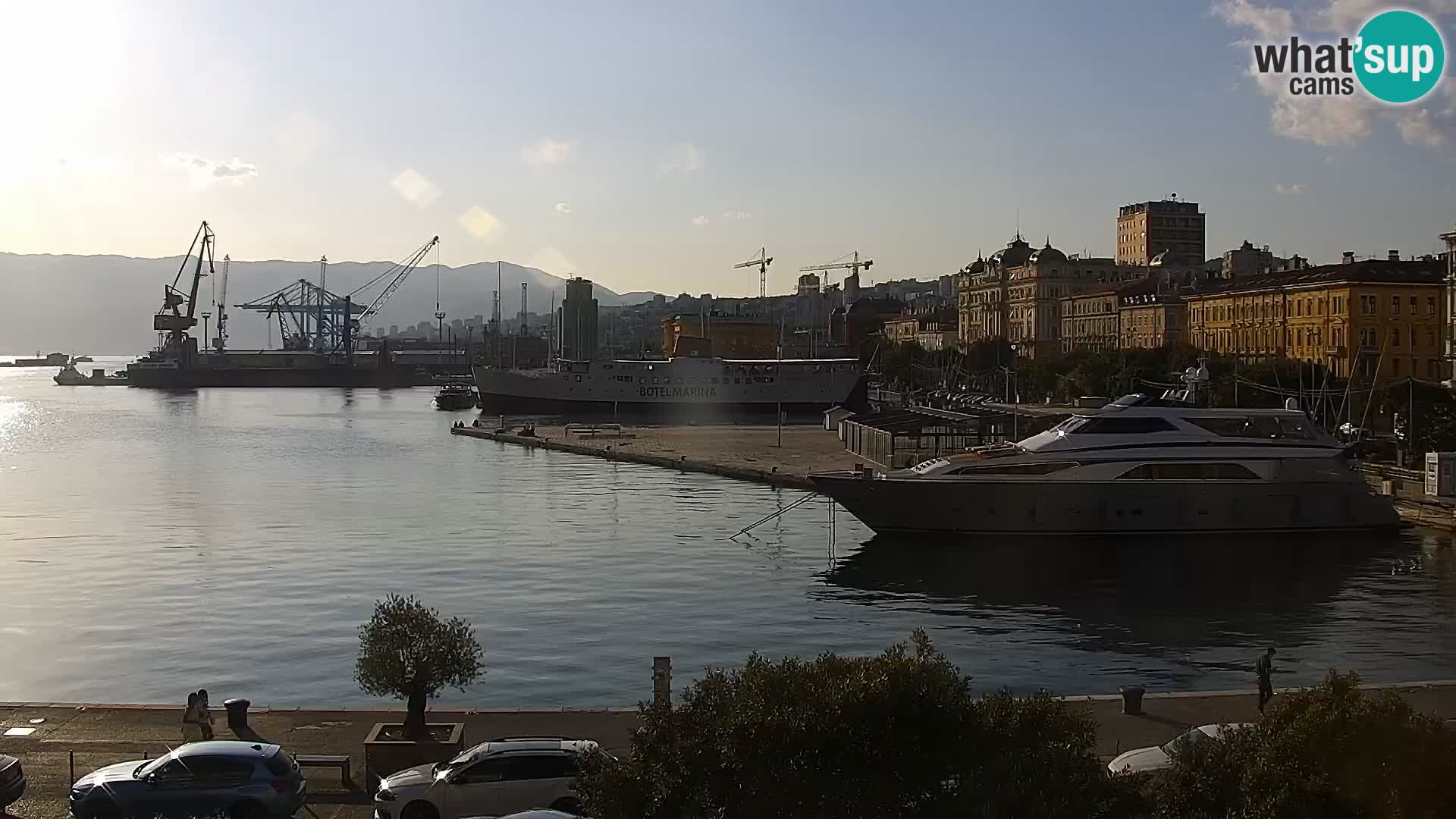 Die Riva und Marina in Rijeka – Live Webcam Kroatien