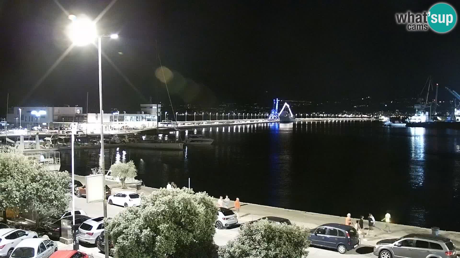 The Riva and Marina in Rijeka  – Live Webcam Croatia