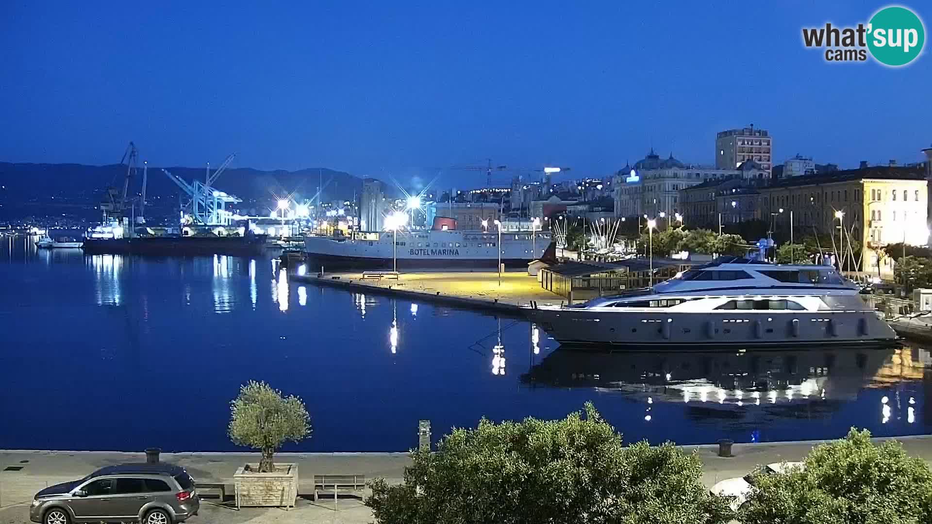 The Riva and Marina in Rijeka  – Live Webcam Croatia