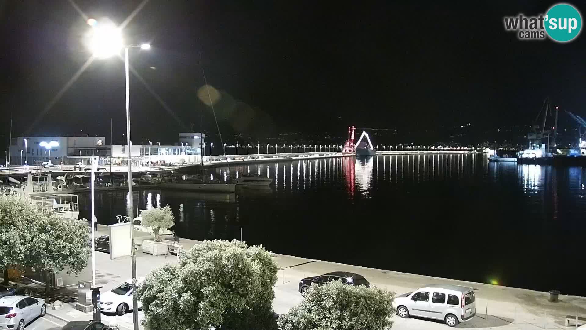 Die Riva und Marina in Rijeka – Live Webcam Kroatien