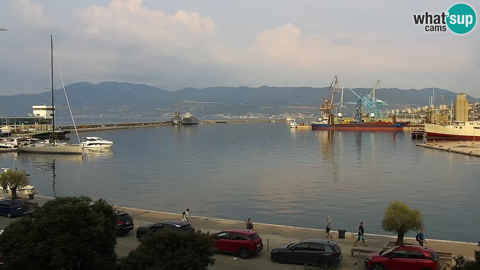 Die Riva und Marina in Rijeka – Live Webcam Kroatien