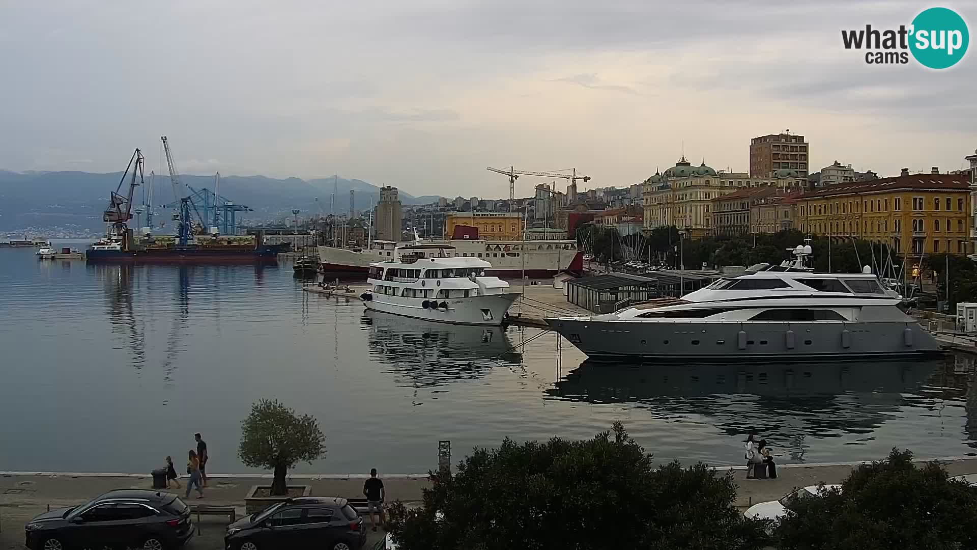 The Riva and Marina in Rijeka  – Live Webcam Croatia