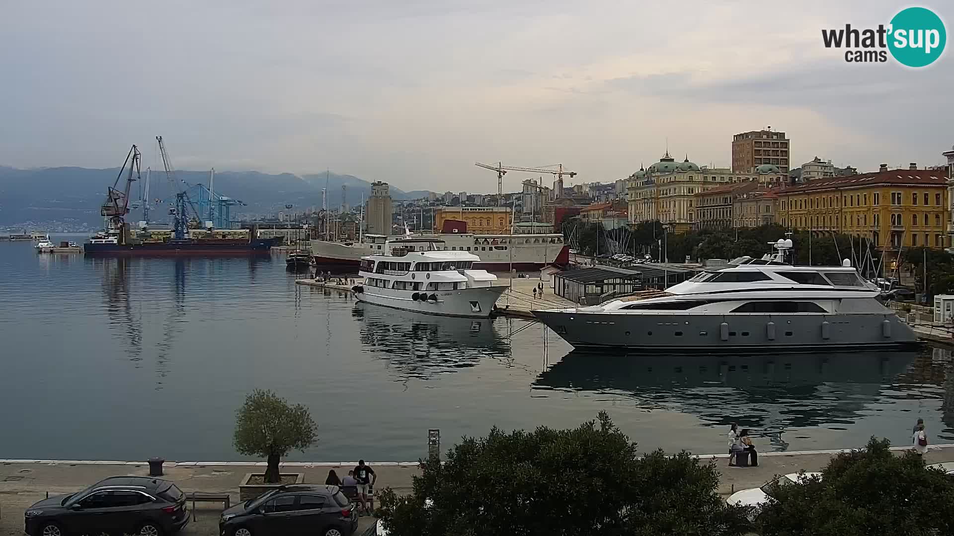 The Riva and Marina in Rijeka  – Live Webcam Croatia