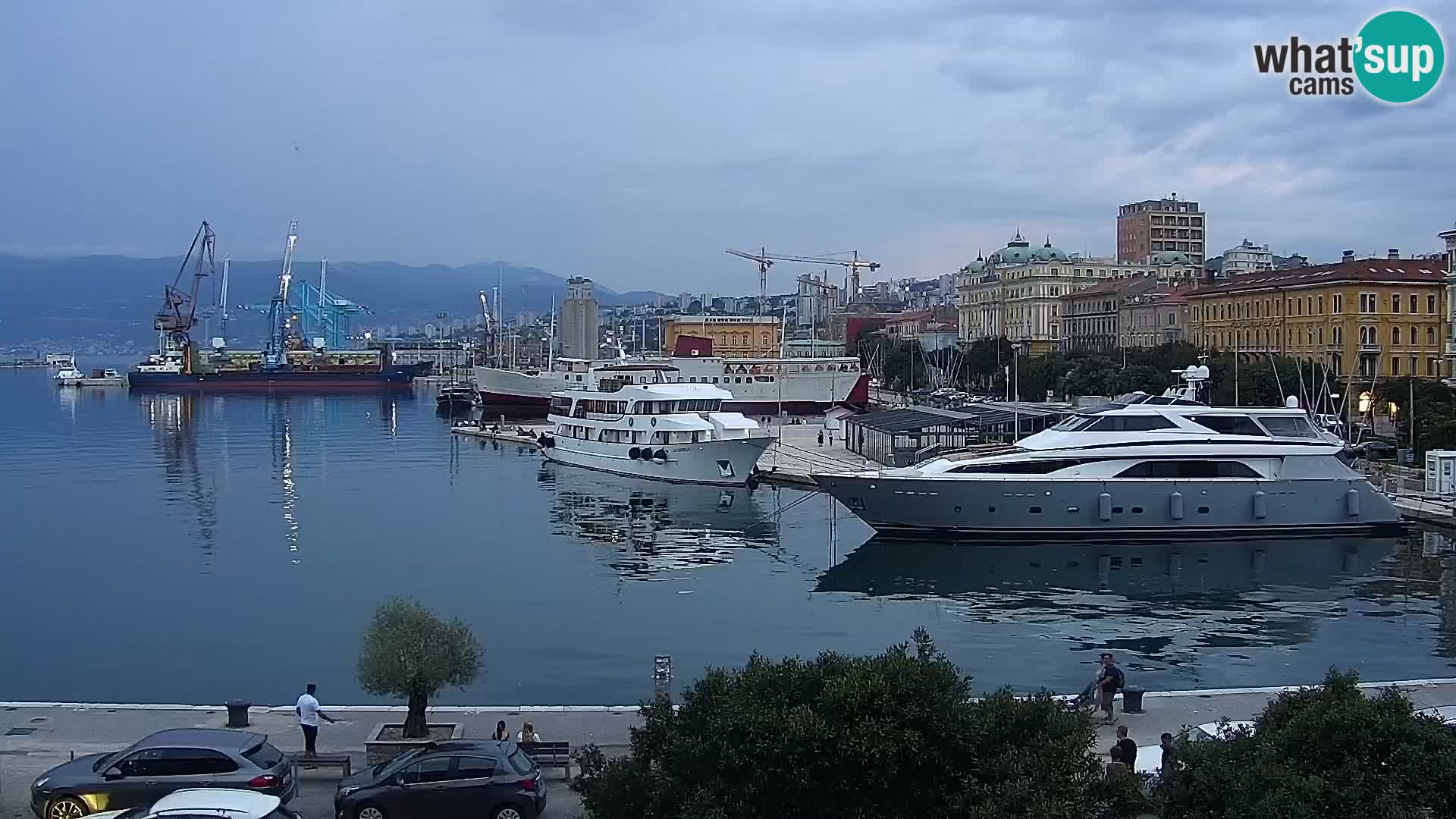 Die Riva und Marina in Rijeka – Live Webcam Kroatien