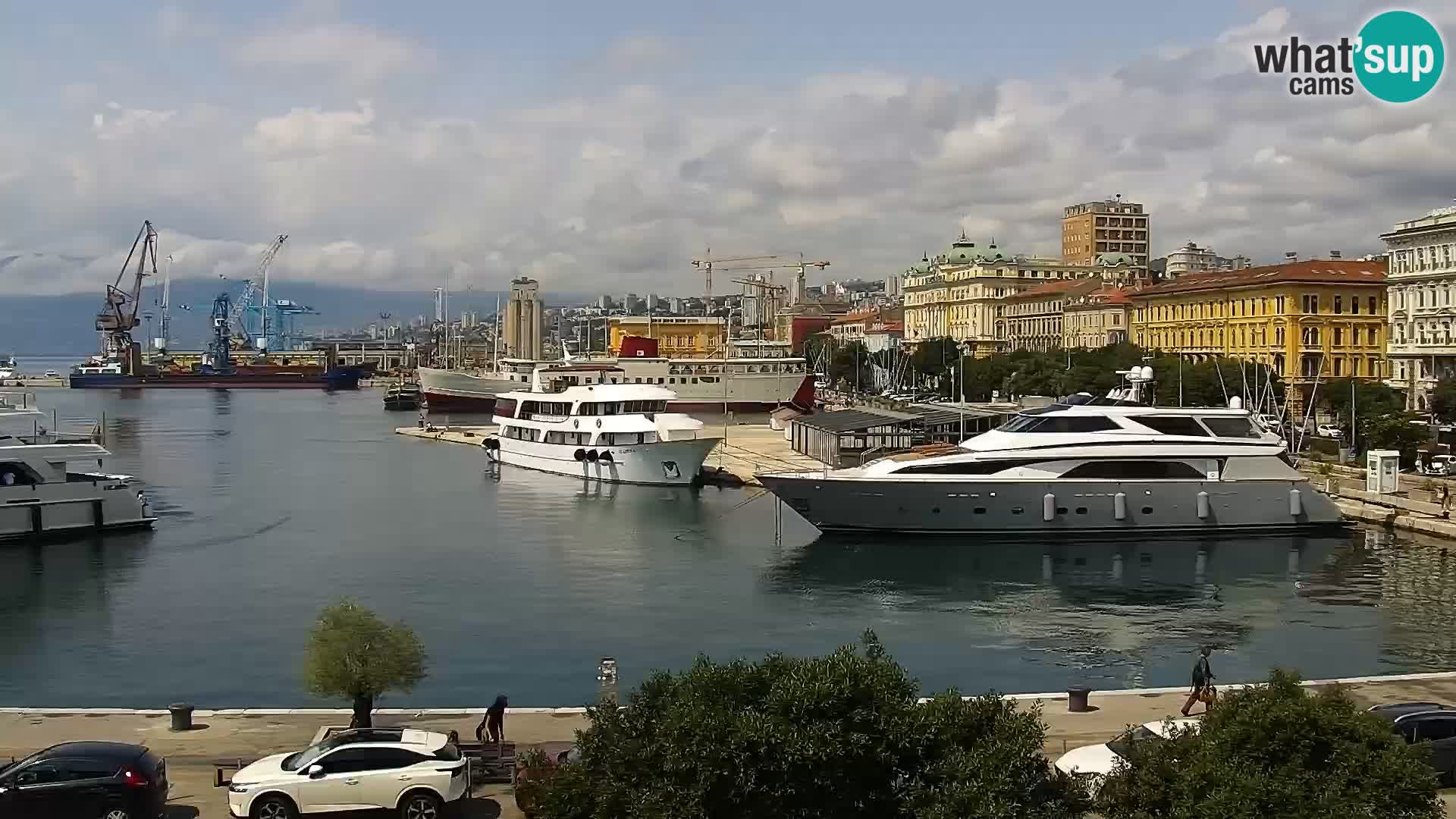 The Riva and Marina in Rijeka  – Live Webcam Croatia