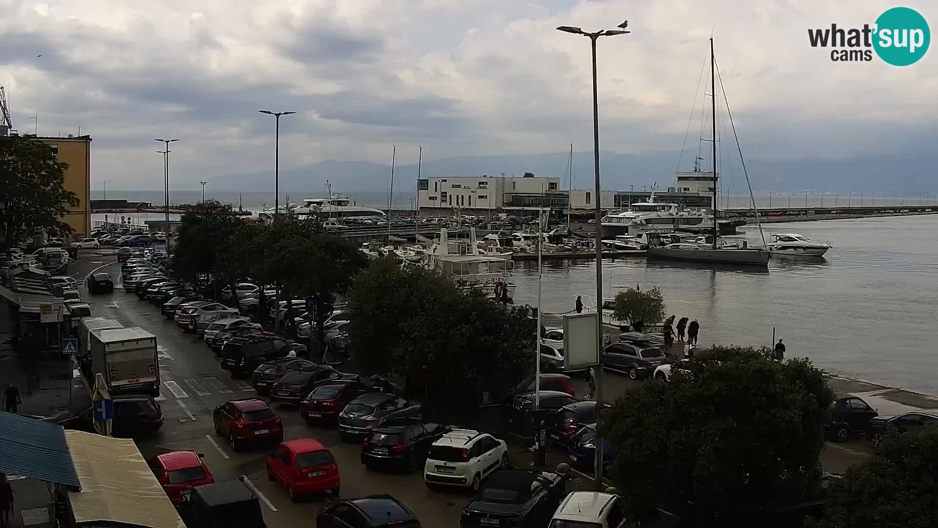 The Riva and Marina in Rijeka  – Live Webcam Croatia