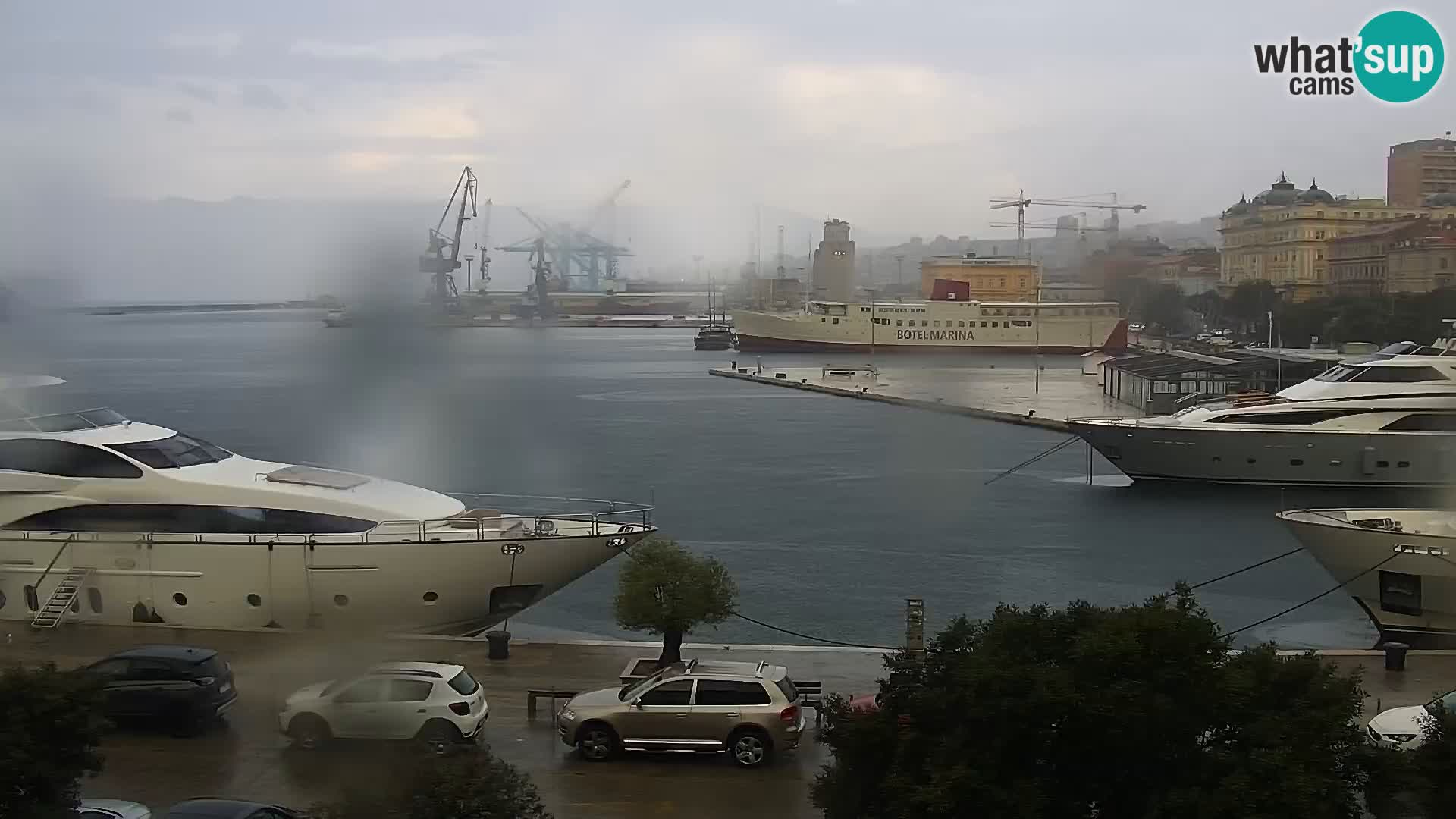 The Riva and Marina in Rijeka  – Live Webcam Croatia