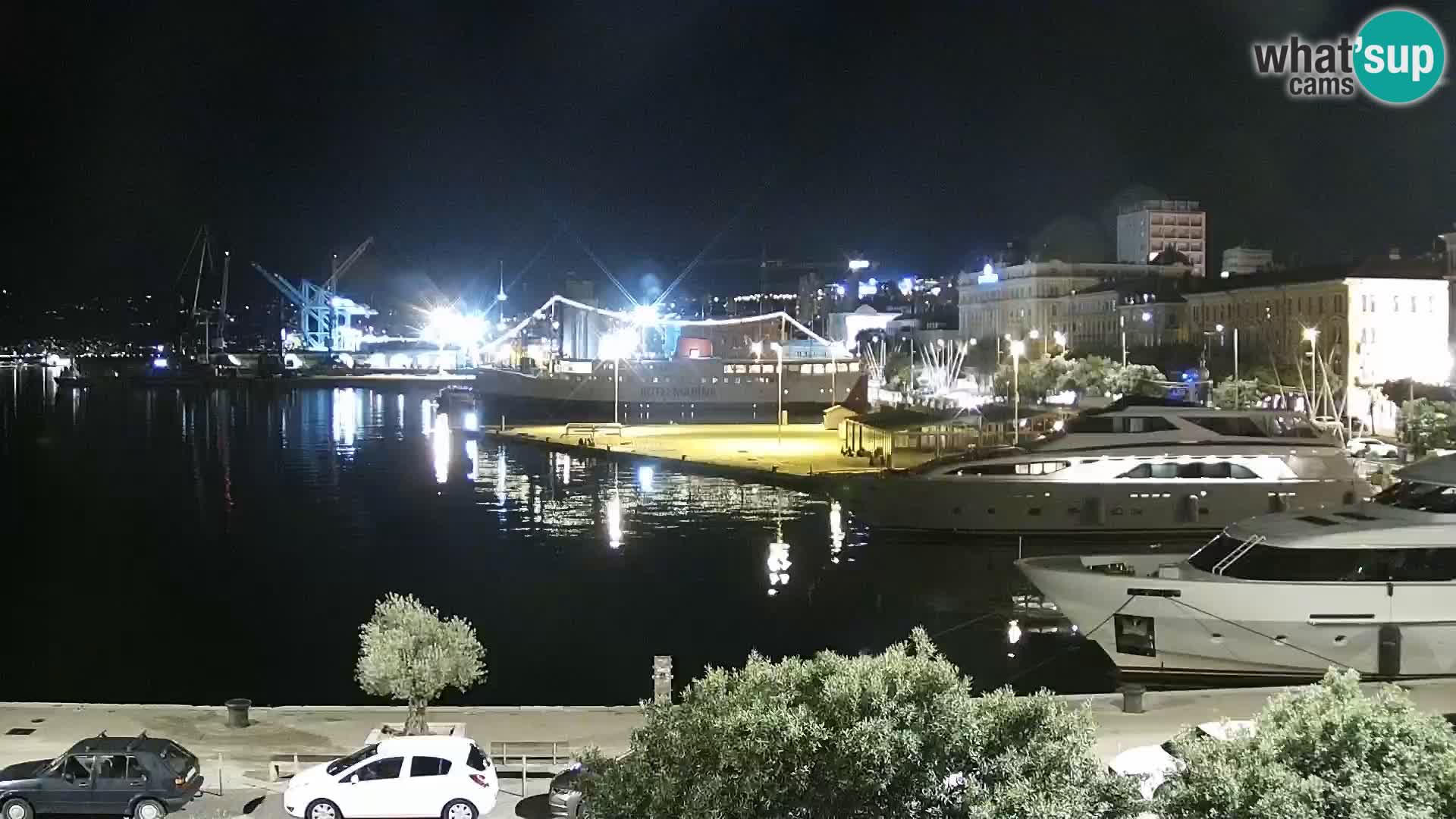 Die Riva und Marina in Rijeka – Live Webcam Kroatien