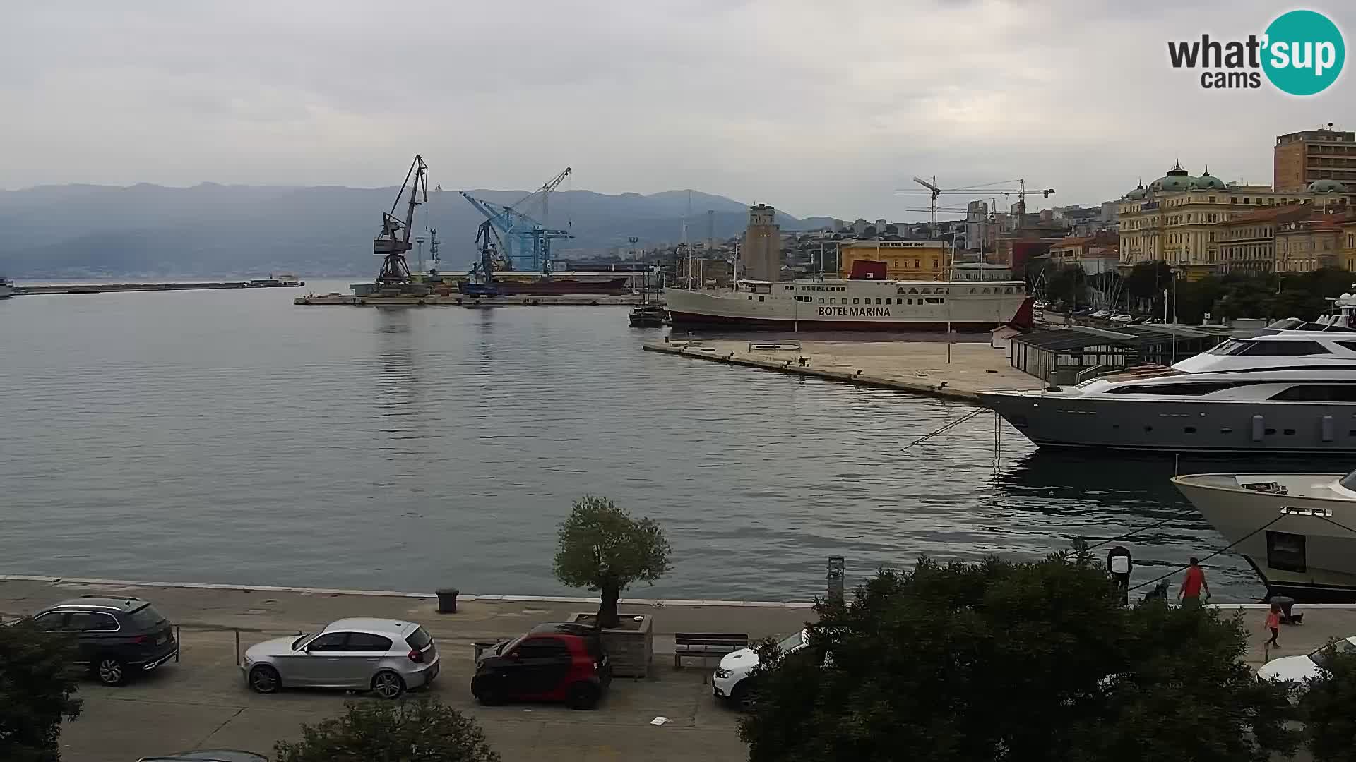 Die Riva und Marina in Rijeka – Live Webcam Kroatien