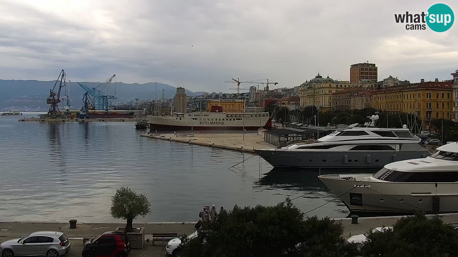 The Riva and Marina in Rijeka  – Live Webcam Croatia