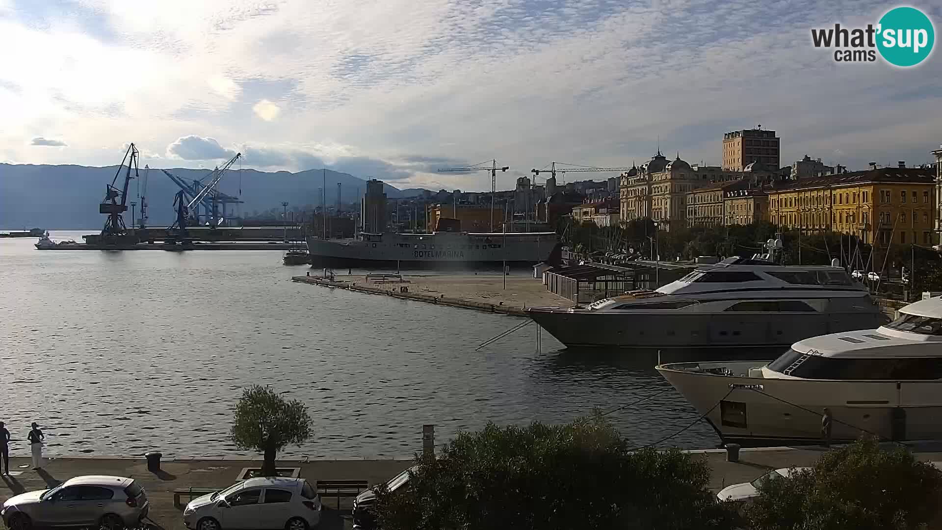 The Riva and Marina in Rijeka  – Live Webcam Croatia