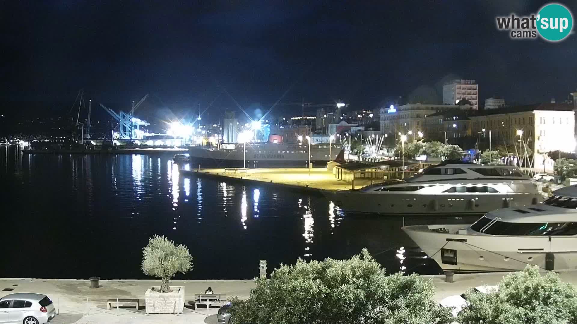 The Riva and Marina in Rijeka  – Live Webcam Croatia