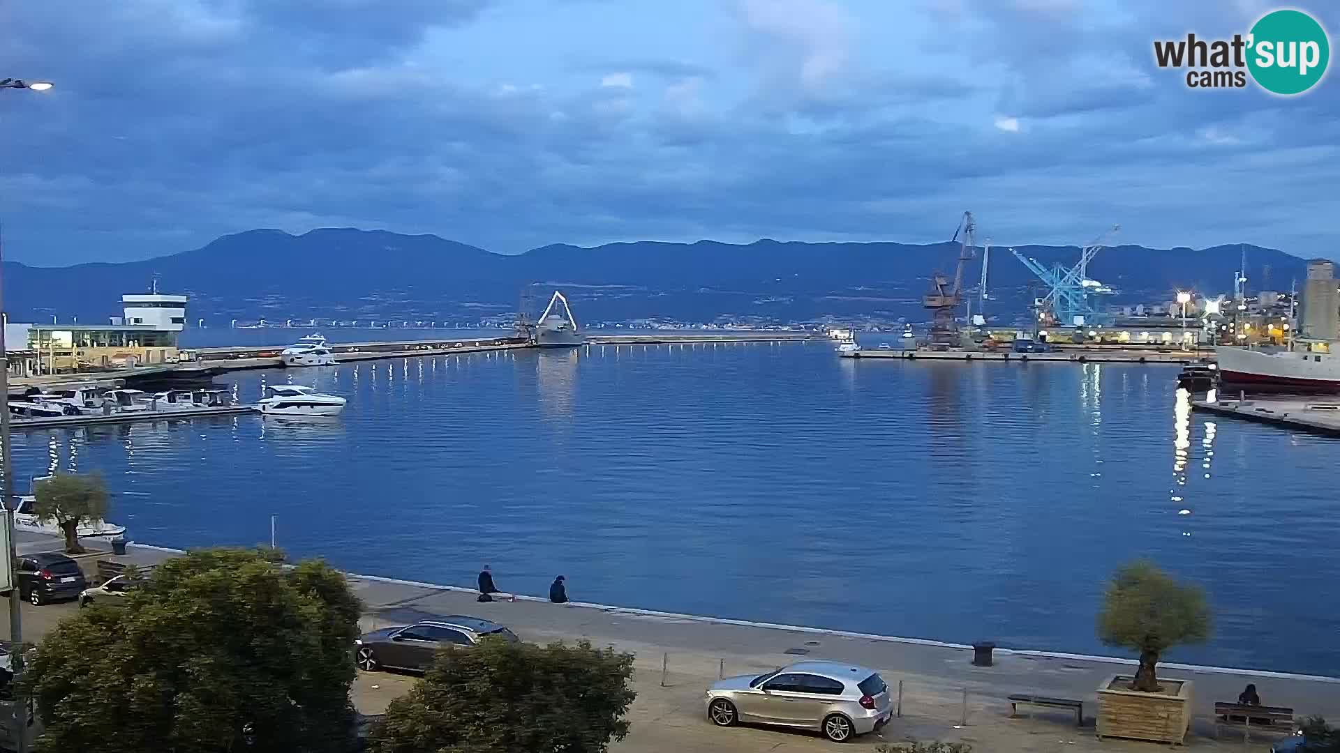 Die Riva und Marina in Rijeka – Live Webcam Kroatien