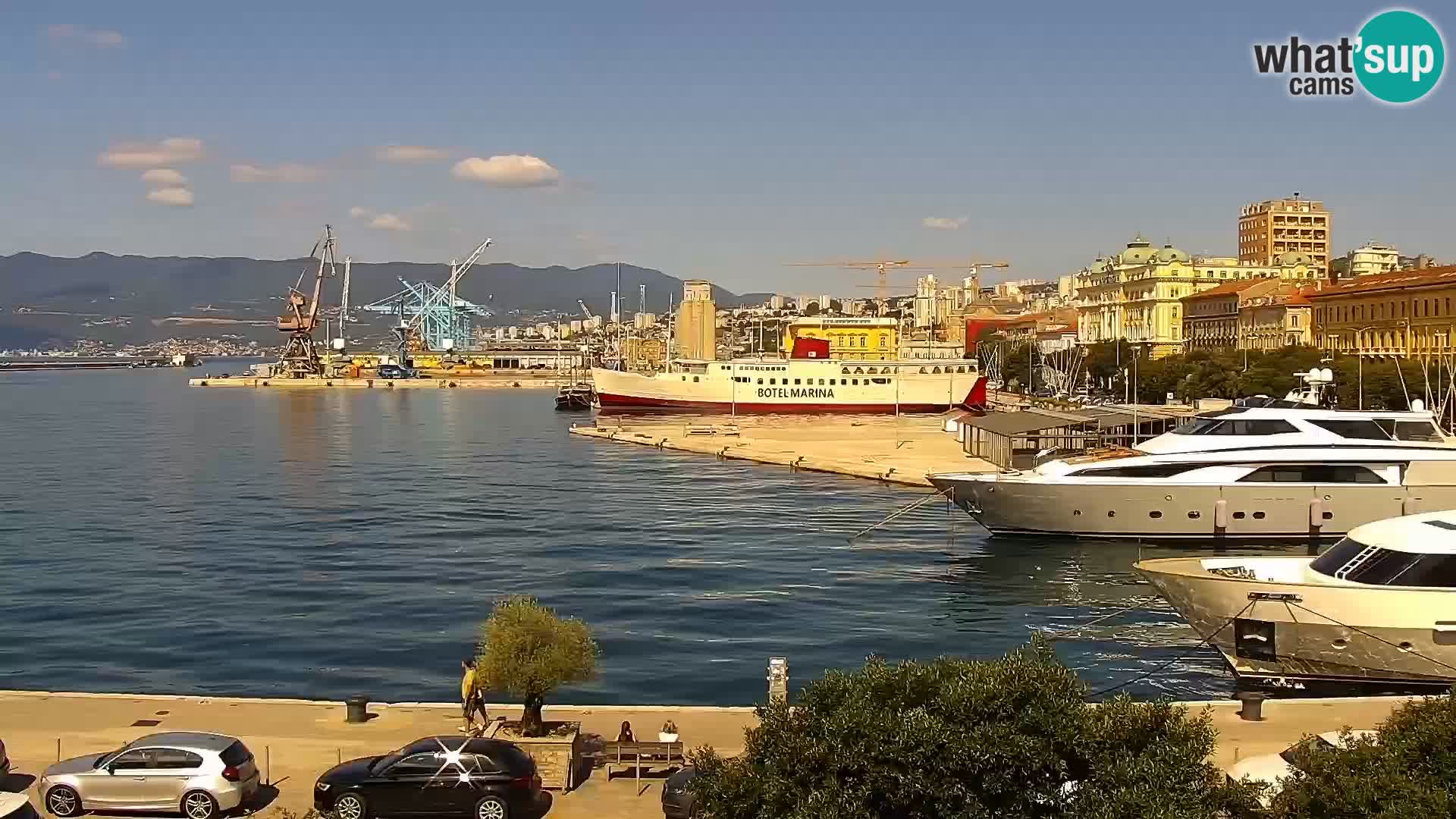 The Riva and Marina in Rijeka  – Live Webcam Croatia