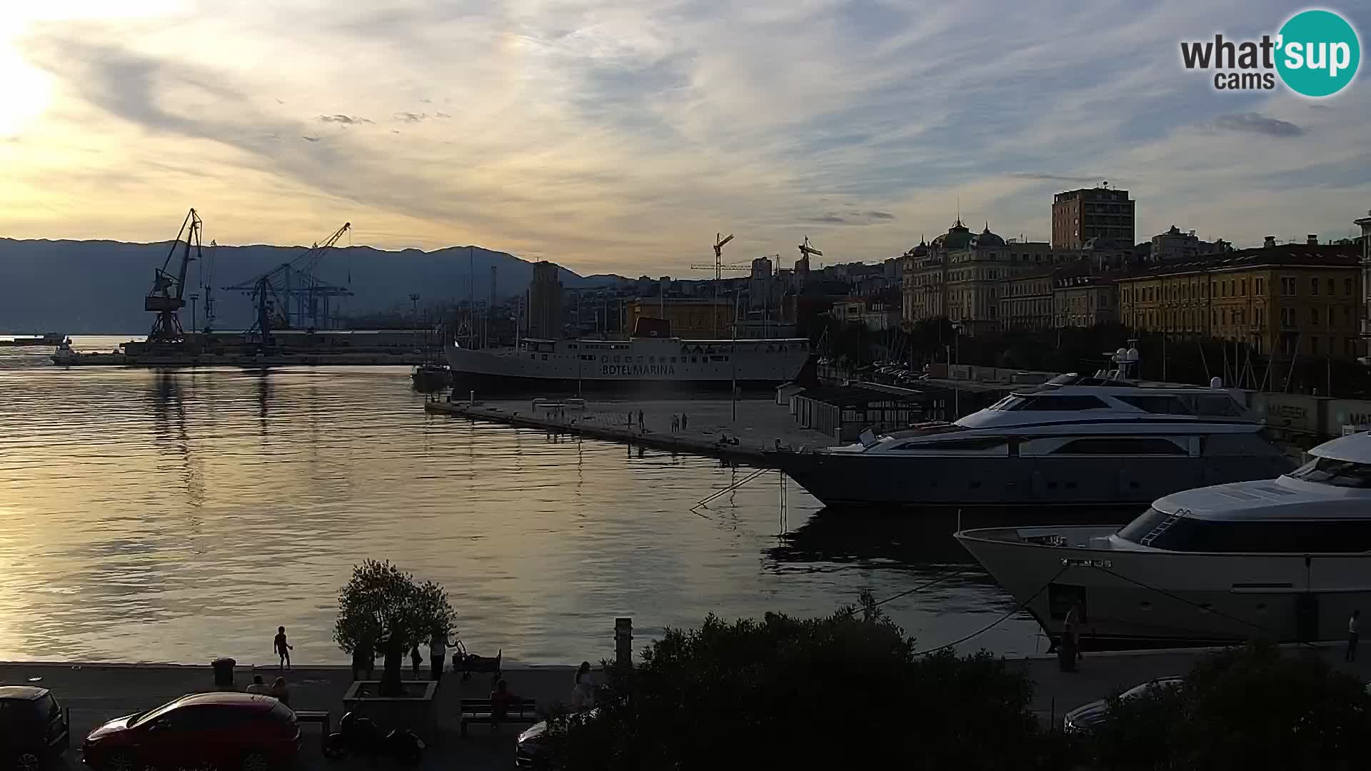 Die Riva und Marina in Rijeka – Live Webcam Kroatien