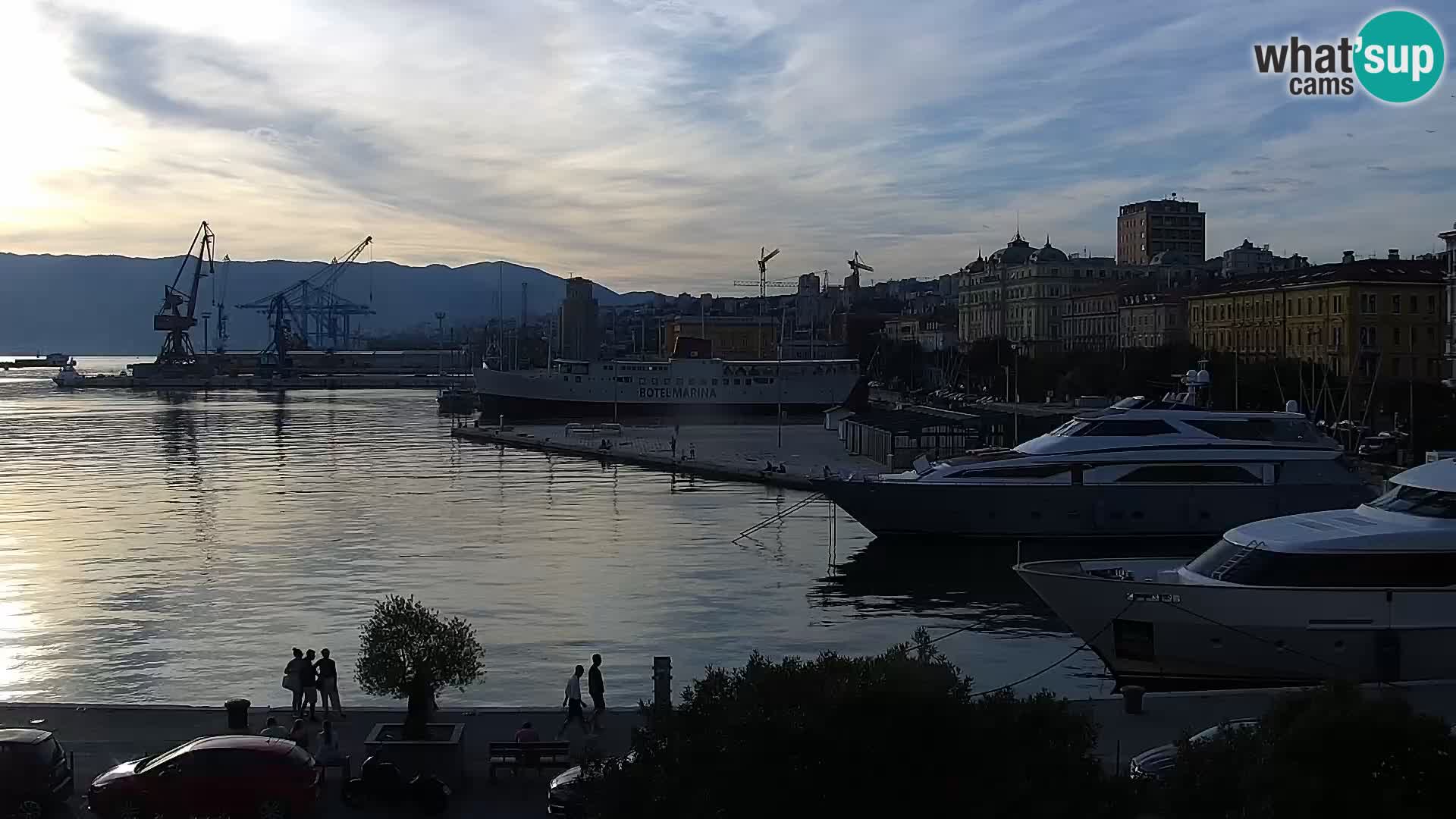 The Riva and Marina in Rijeka  – Live Webcam Croatia