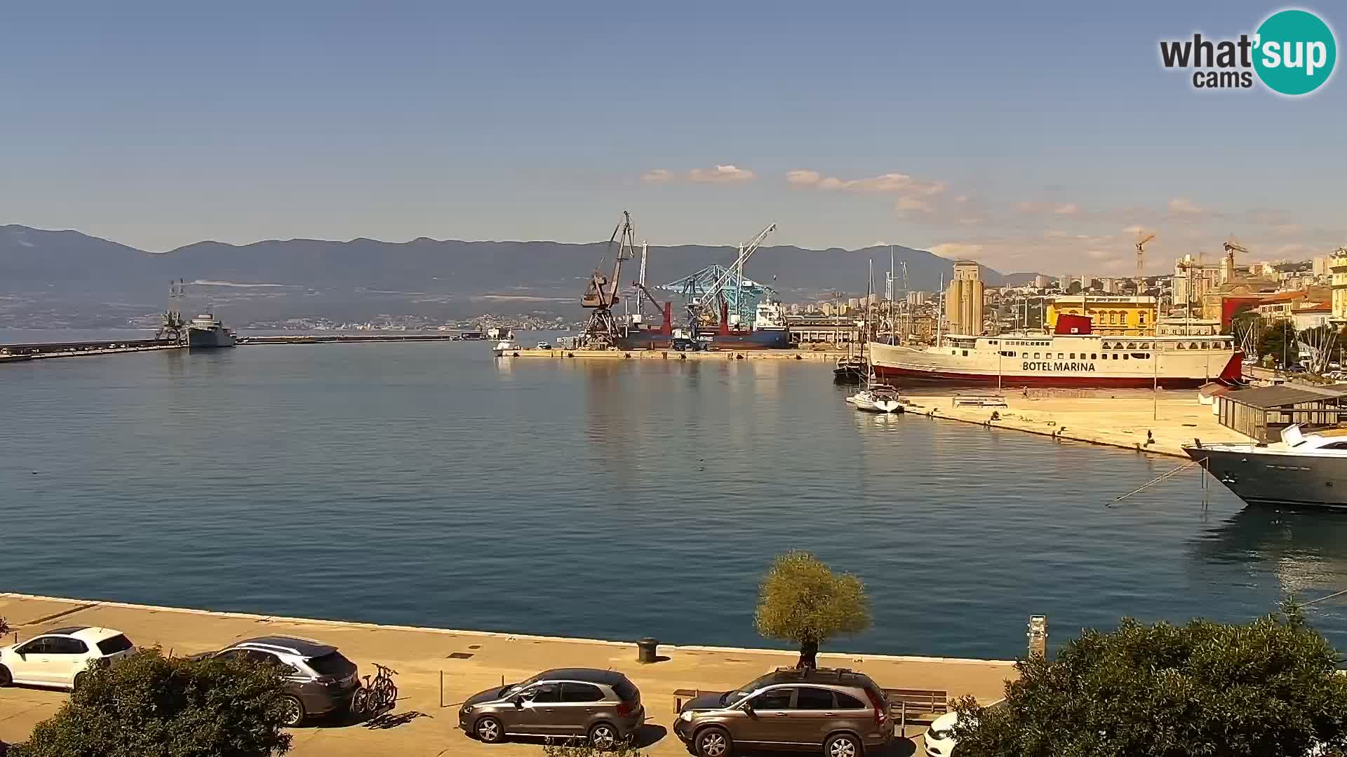 Die Riva und Marina in Rijeka – Live Webcam Kroatien