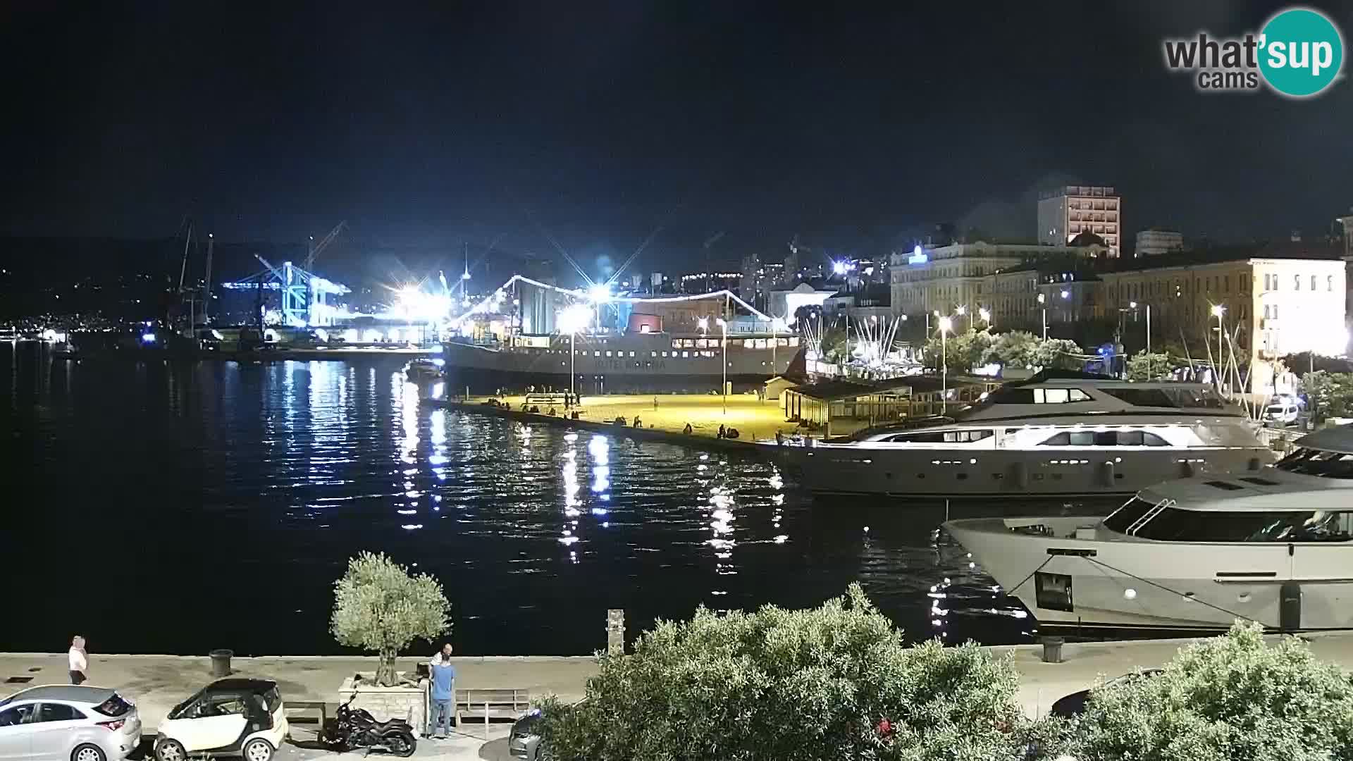 Die Riva und Marina in Rijeka – Live Webcam Kroatien