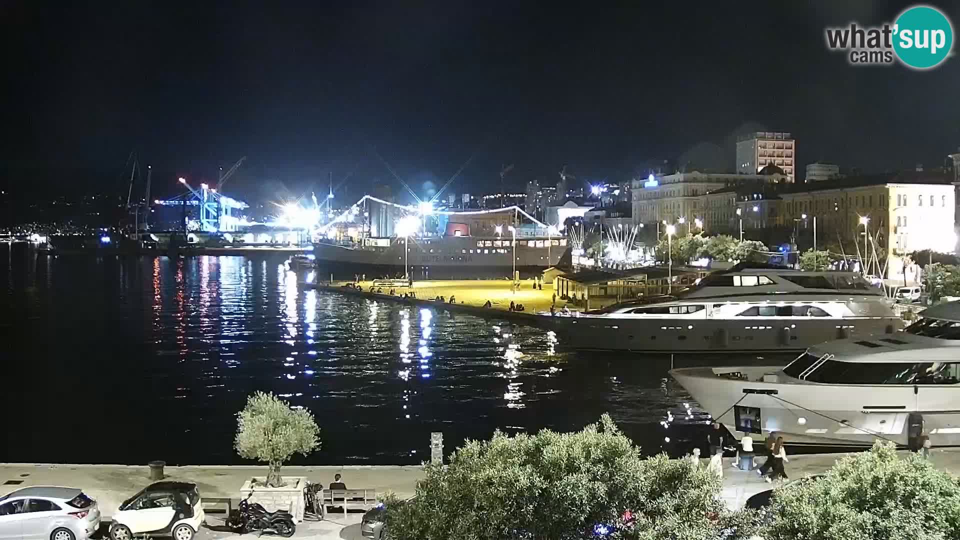 La Riva et Marina à Rijeka – Live Webcam Croatie