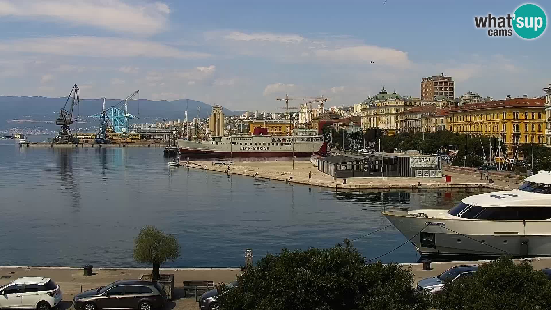 La Riva e la Marina a Rijeka (Fiume) – Live Webcam Croazia