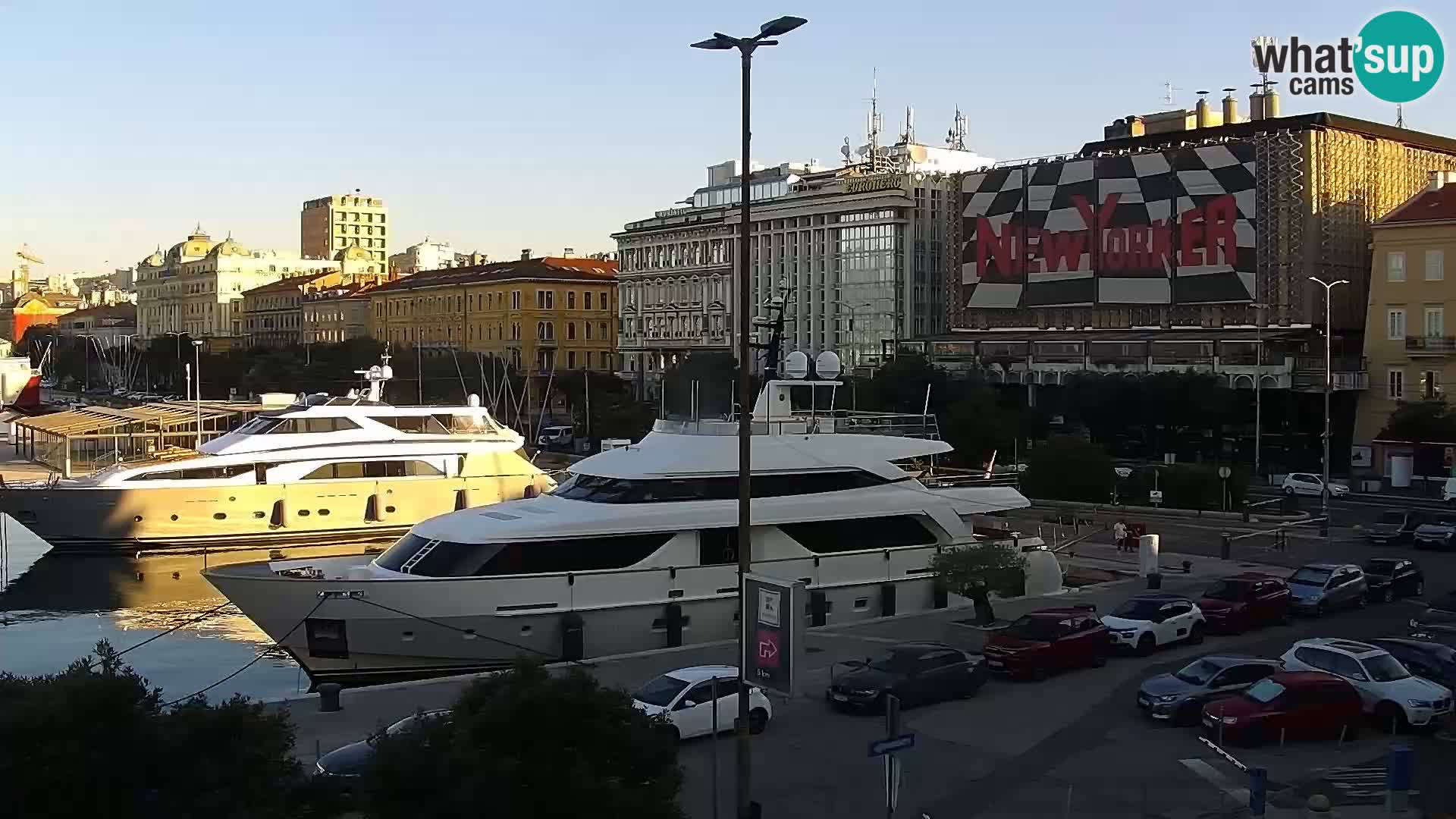 The Riva and Marina in Rijeka  – Live Webcam Croatia