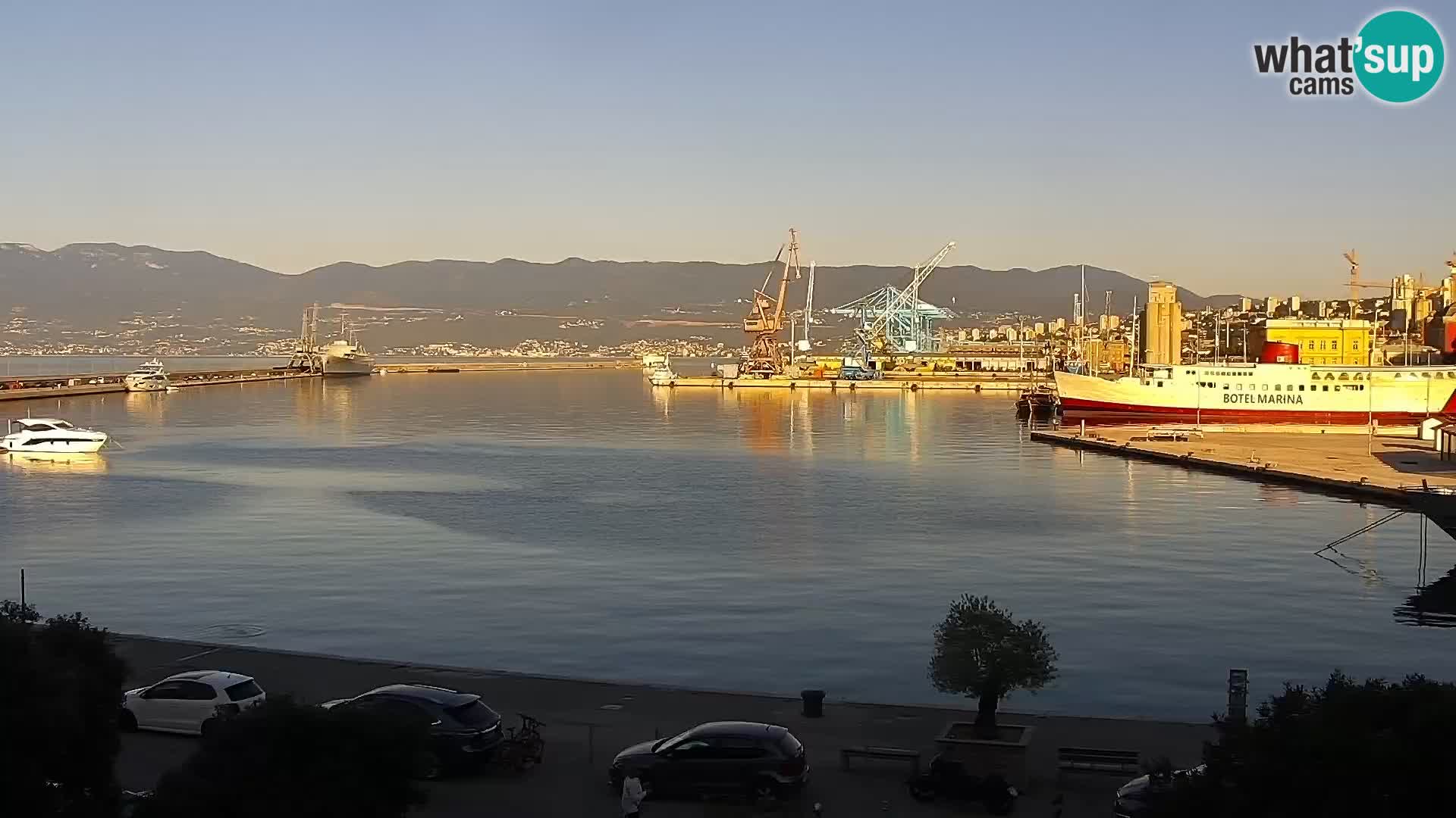 La Riva e la Marina a Rijeka (Fiume) – Live Webcam Croazia