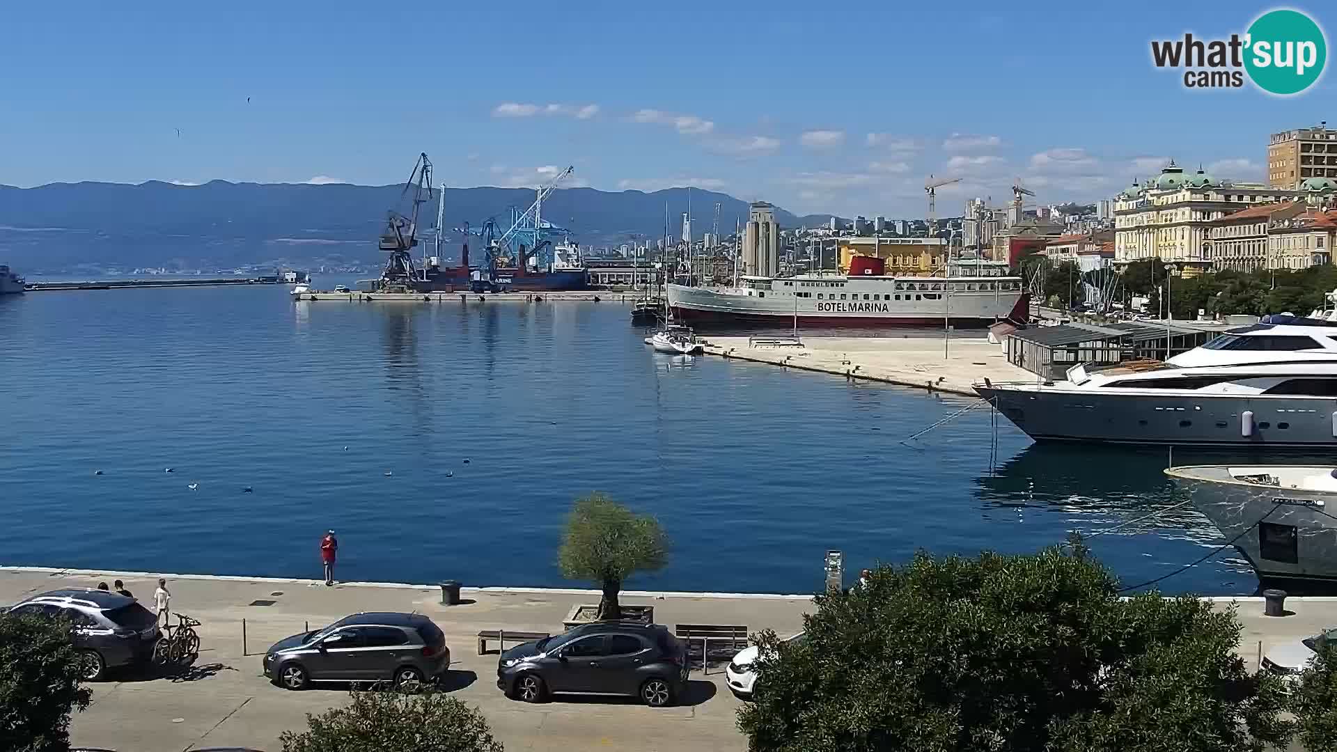 La Riva et Marina à Rijeka – Live Webcam Croatie