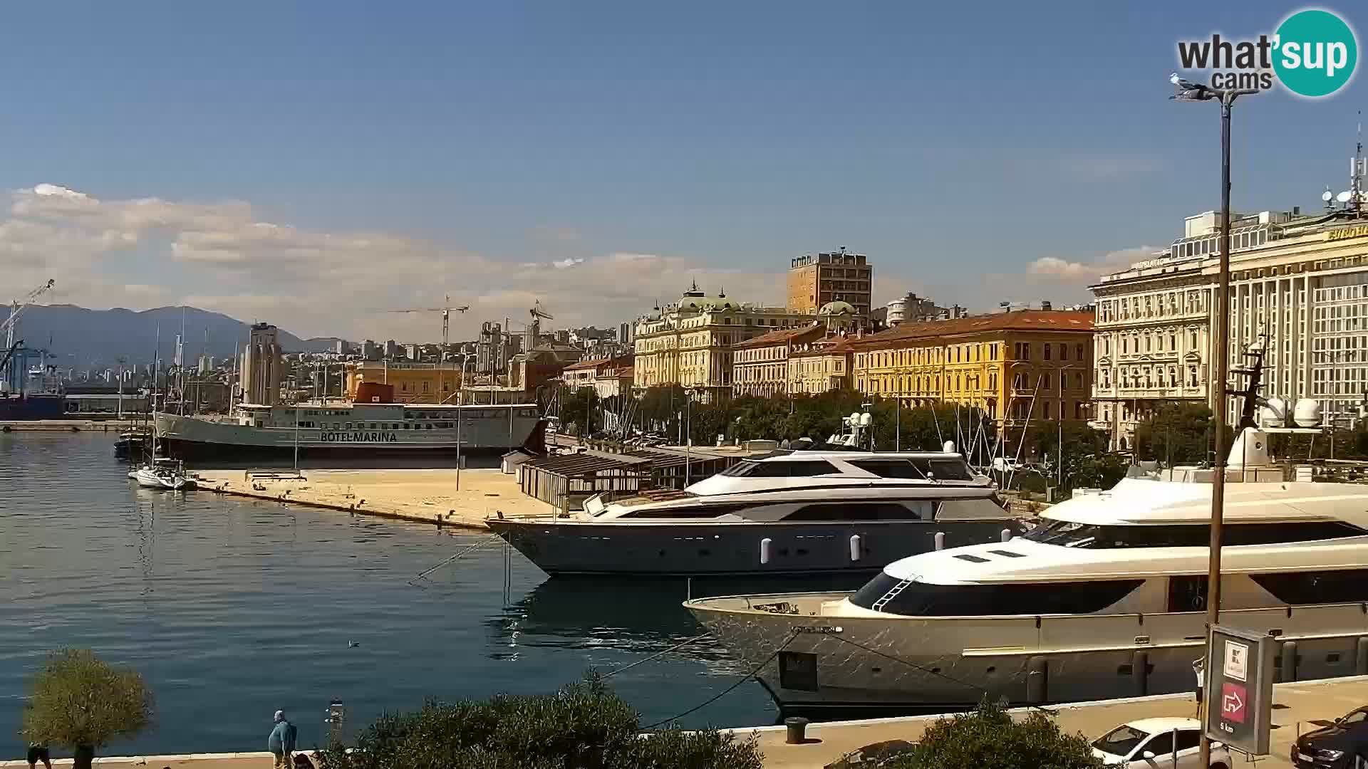 Die Riva und Marina in Rijeka – Live Webcam Kroatien